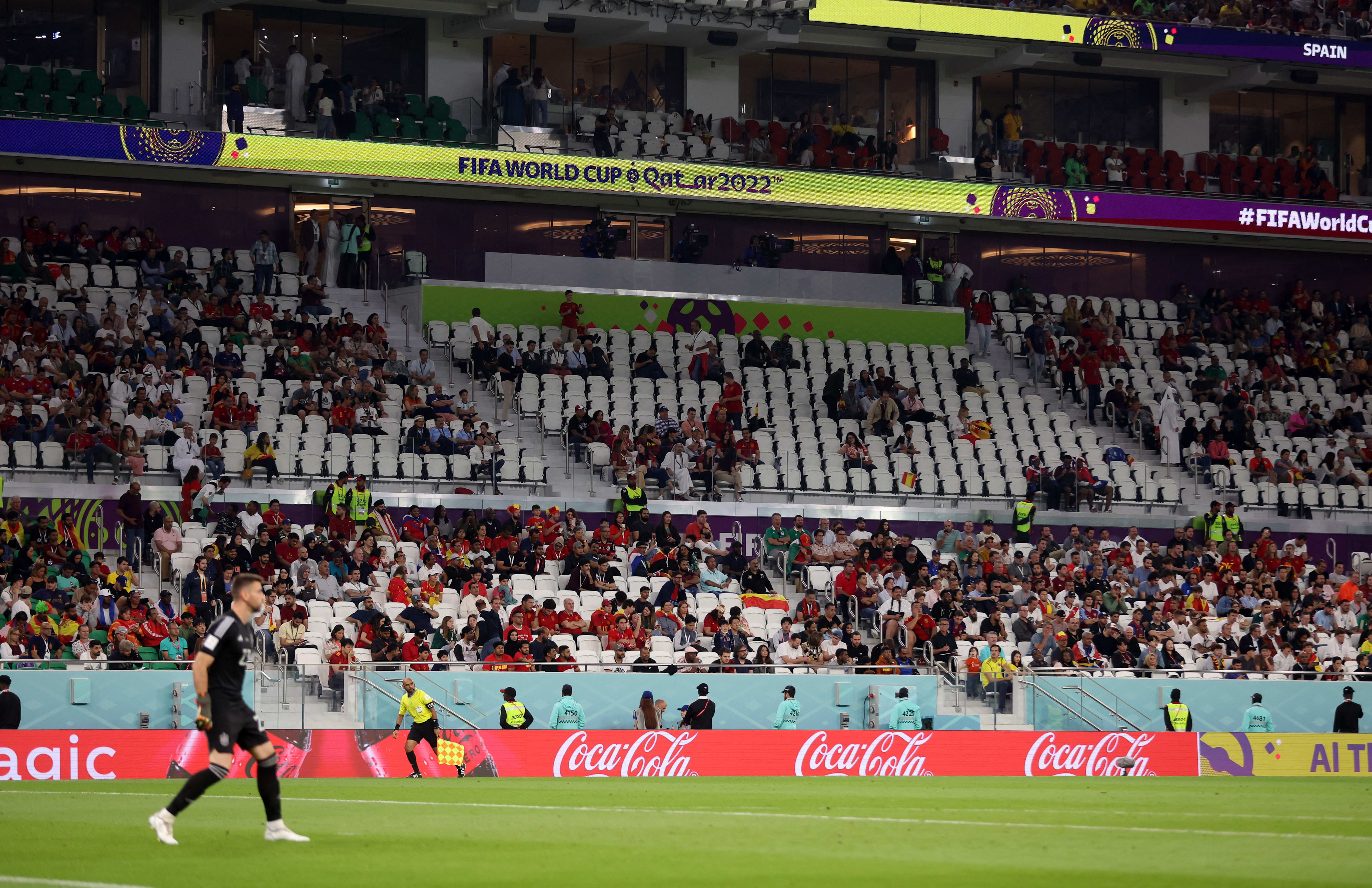 יציע ריק במונדיאל 2022, ספרד נגד קוסטה ריקה