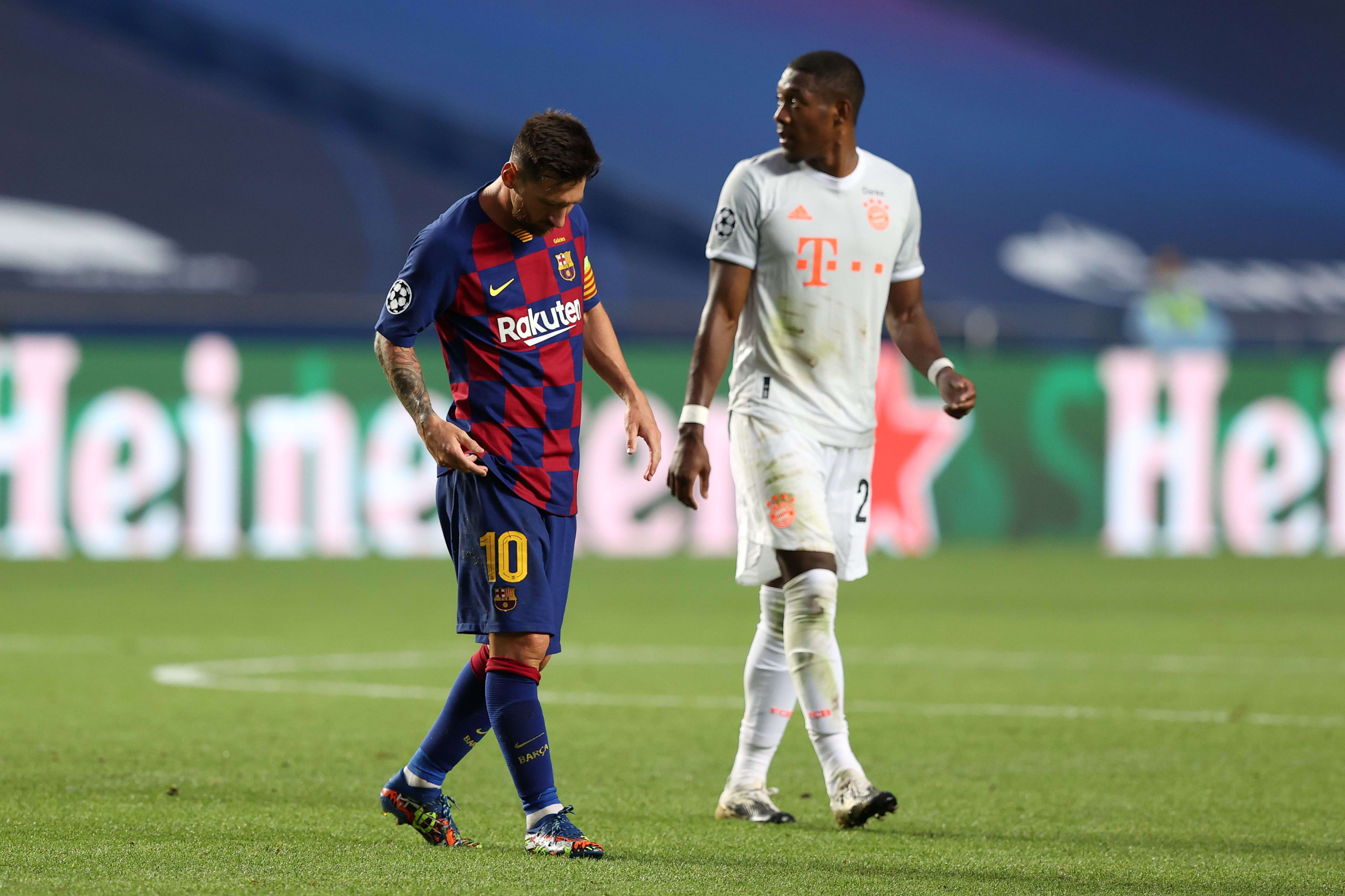 ליאונל מסי אחרי ה-8:2 של ברצלונה מול באיירן מינכן