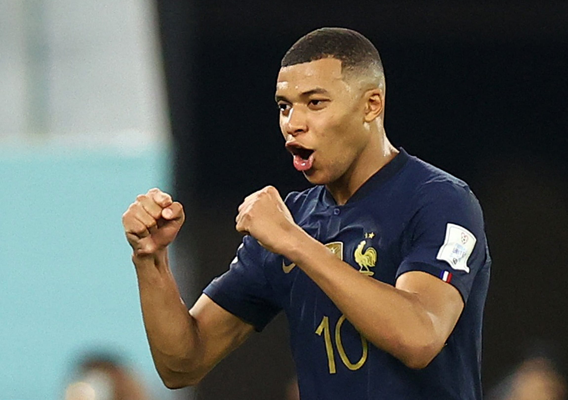 Player of the French national team, Kylian Mbappe