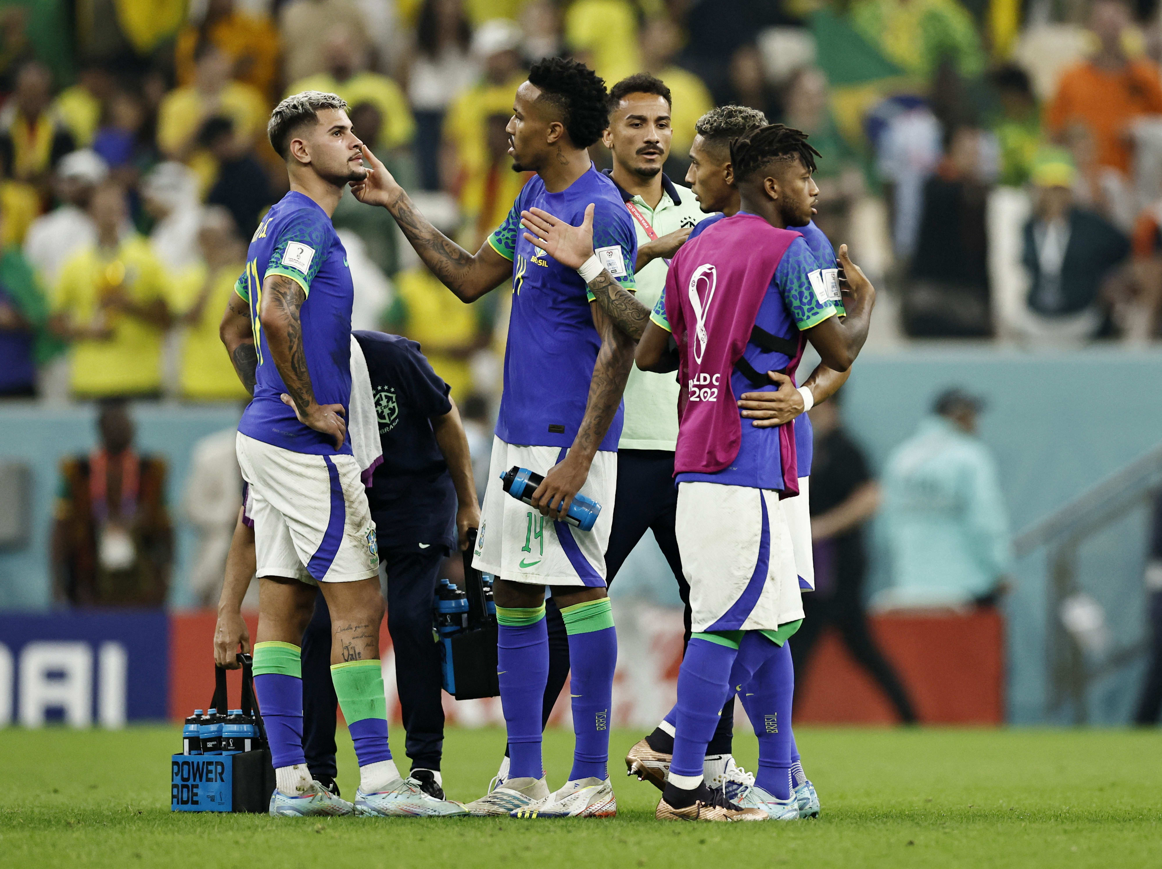 שחקני נבחרת ברזיל מאוכזבים