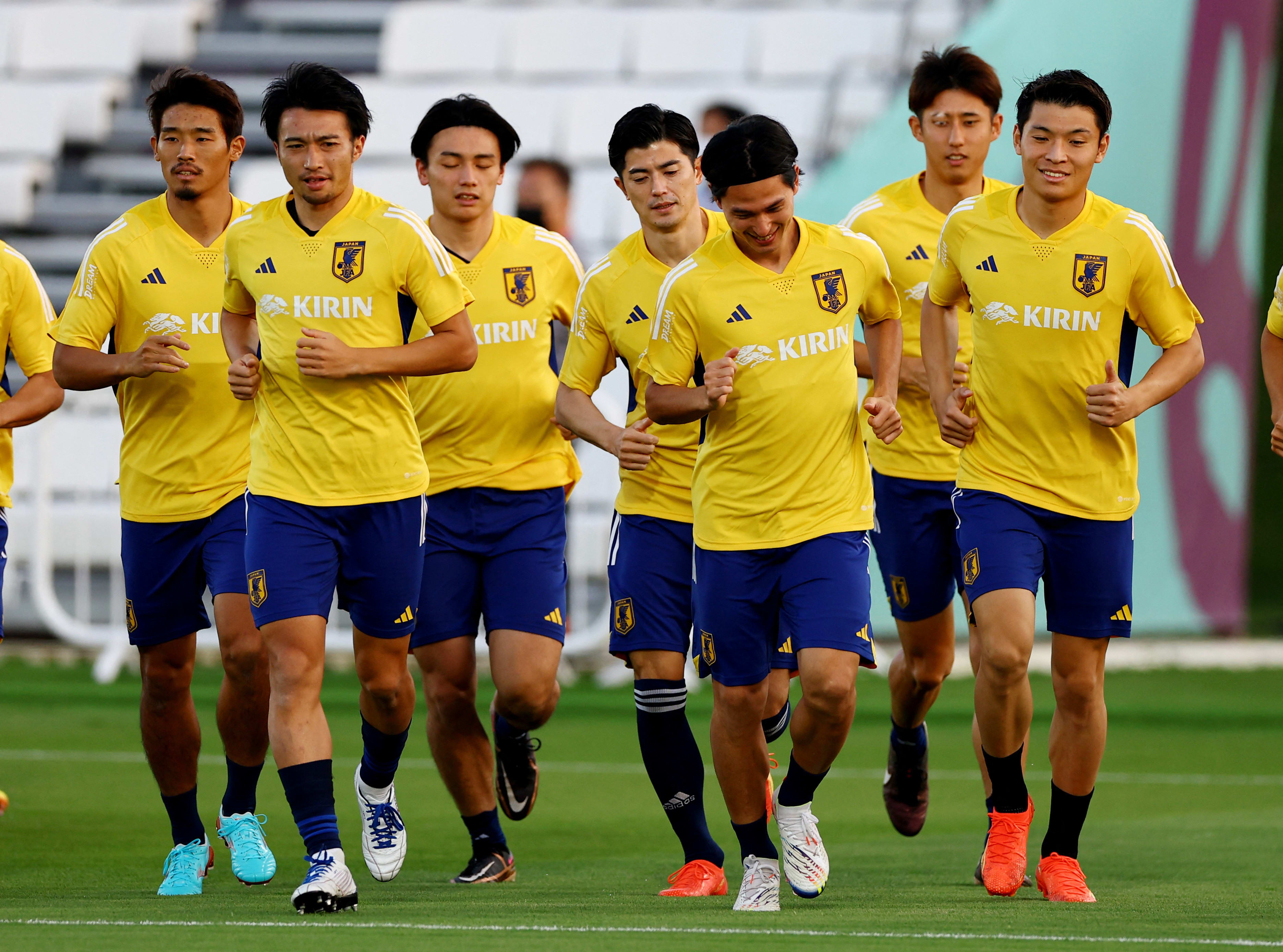 שחקני נבחרת יפן באימון