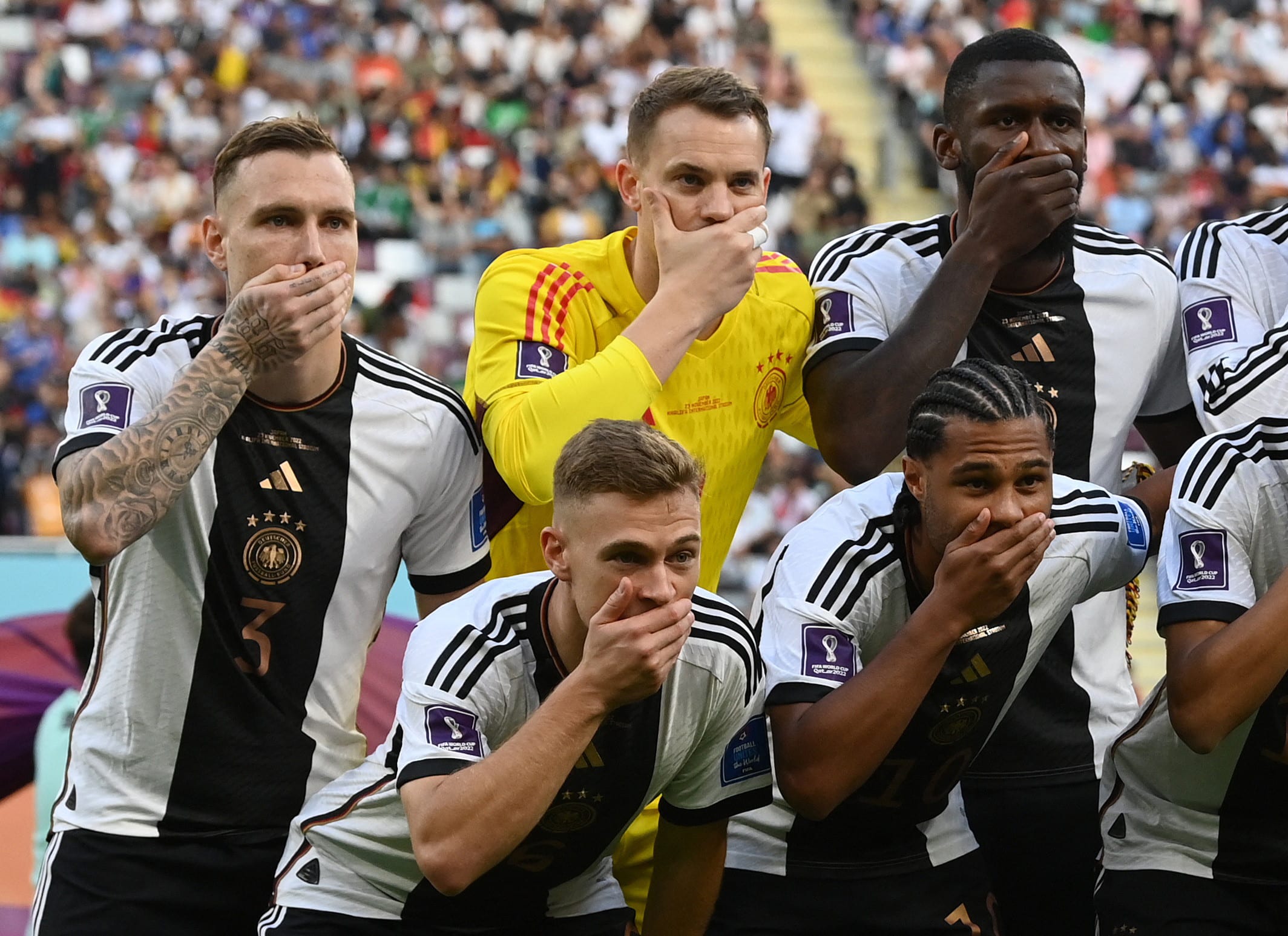 שחקני נבחרת גרמניה סותמים פיות, מונדיאל 2022