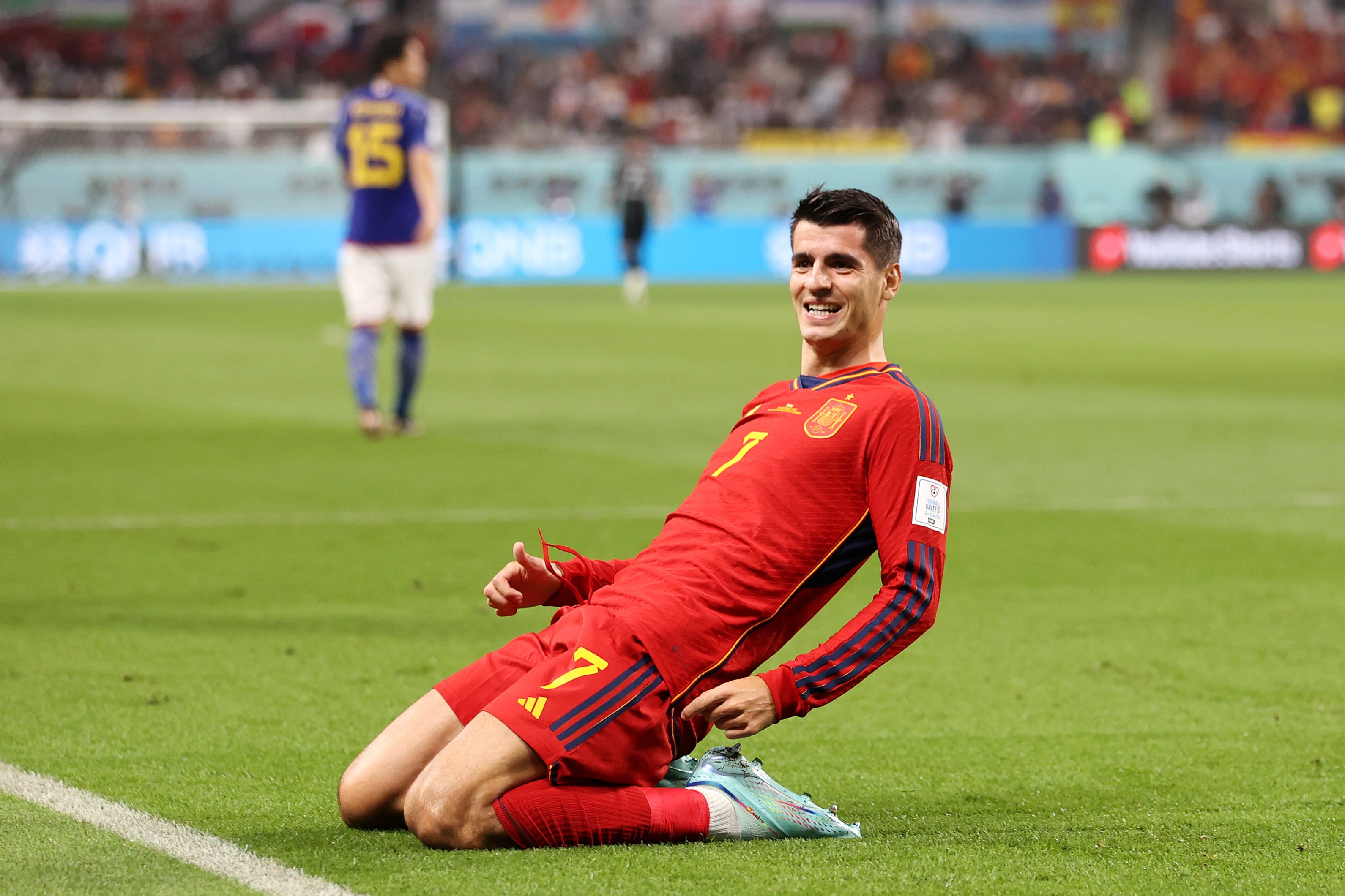 אלברו מוראטה, שחקן נבחרת ספרד חוגג