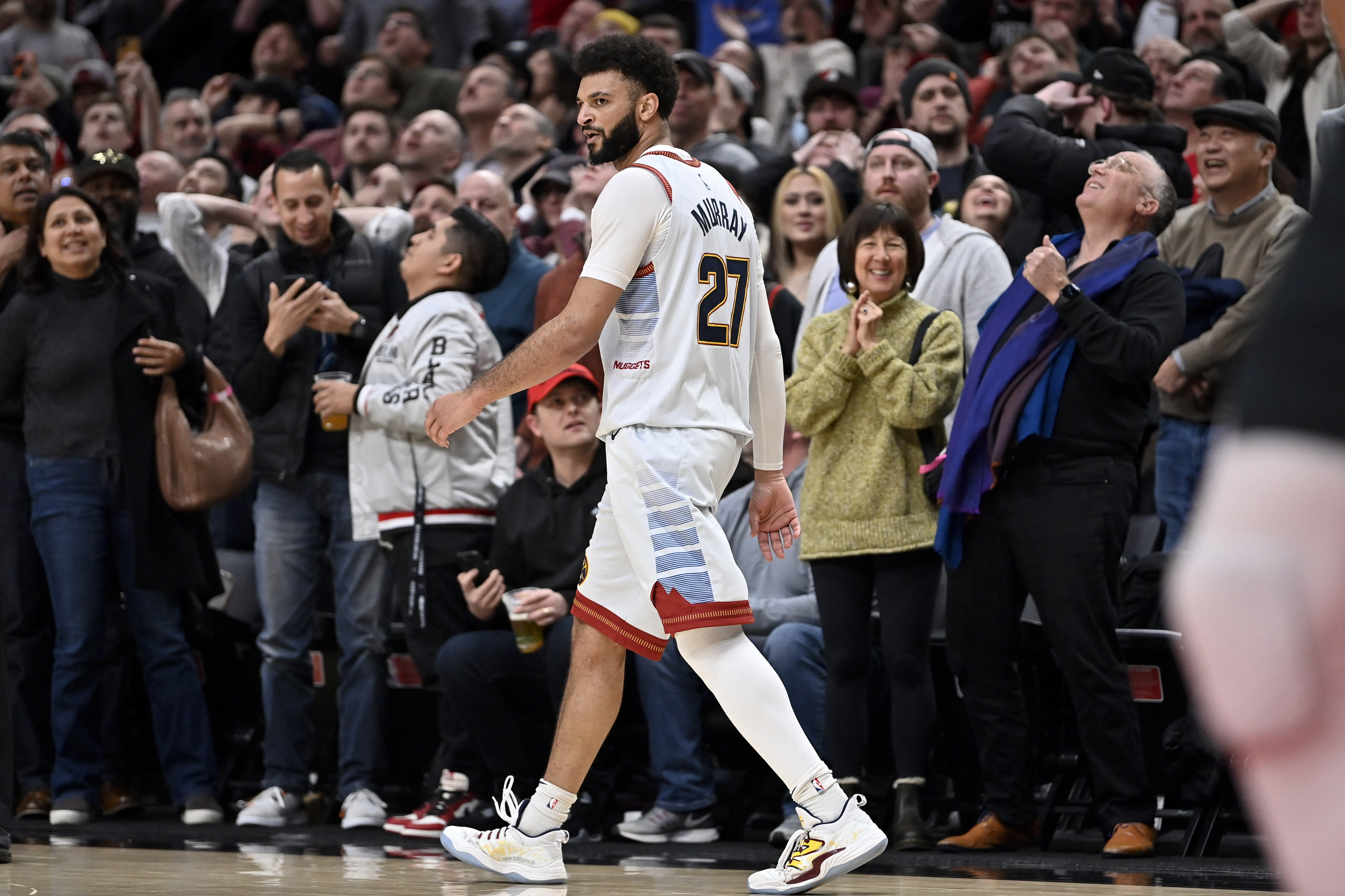 ג'מאל מארי, שחקן דנבר  אחרי שקלע סל ניצחון מול פורטלנד