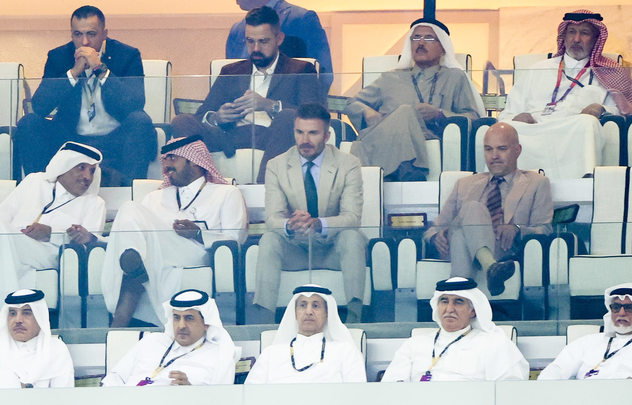 דייויד בקהאם במהלך המונדיאל בקטאר