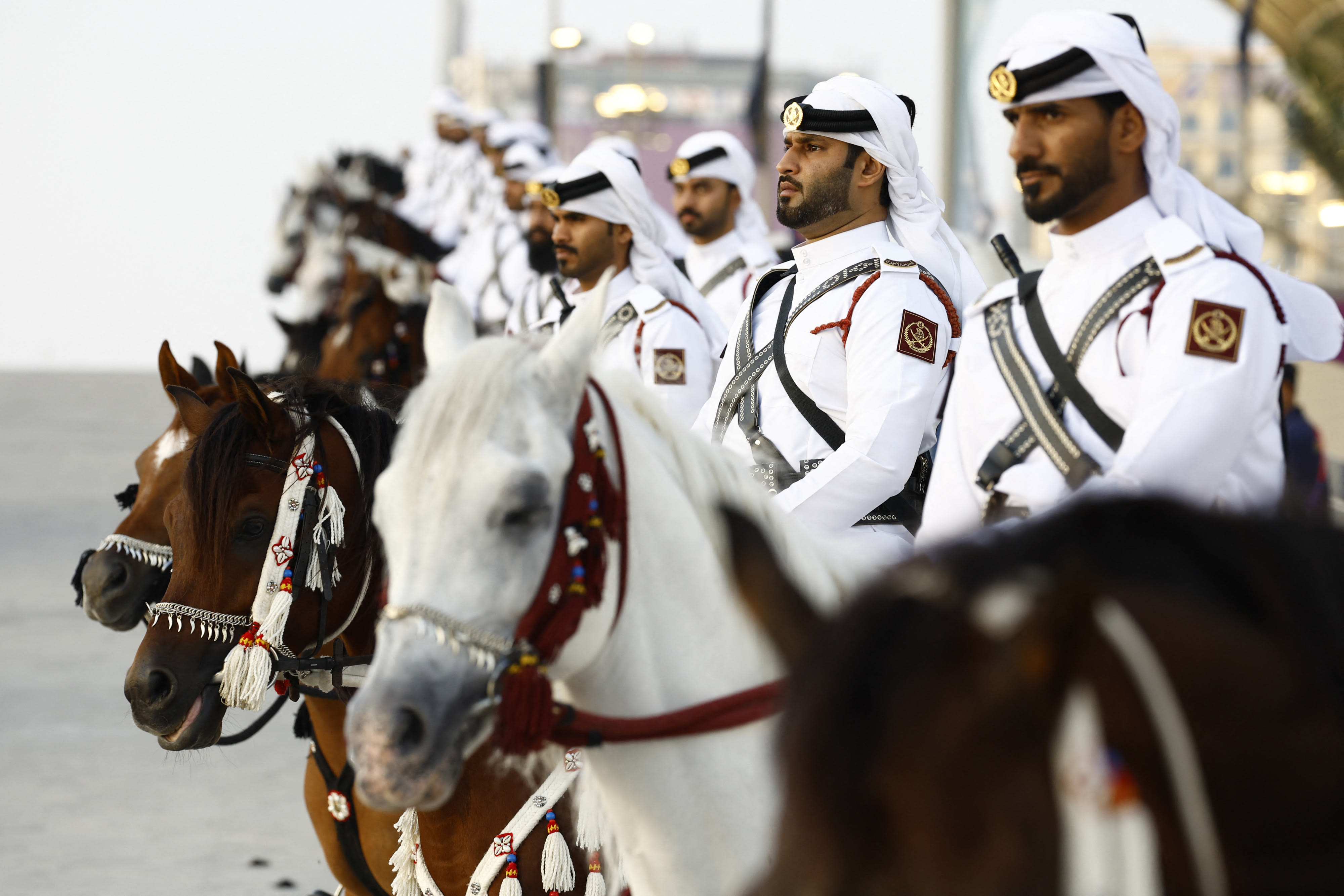 שוטרים מחוץ לאצטדיון לוסייל, גמר מונדיאל קטאר 2022