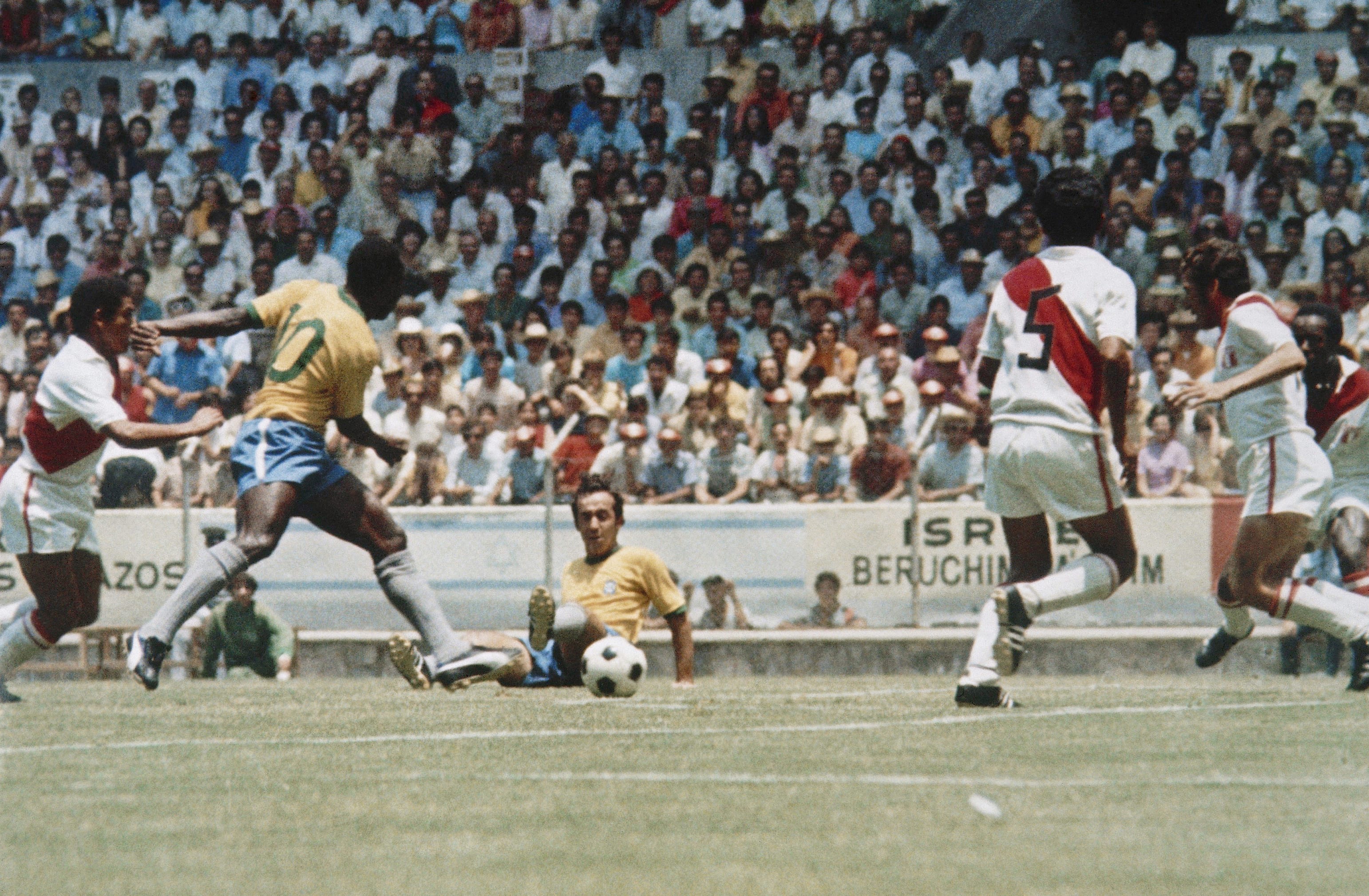 שחקן נבחרת ברזיל, פלה, נגד נבחרת פרו, מונדיאל 1970