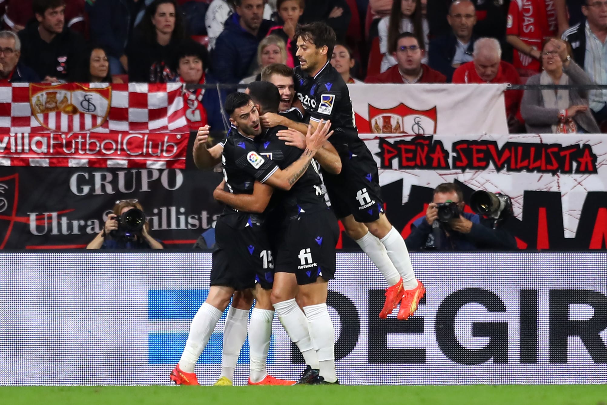 Real Sociedad players celebrate