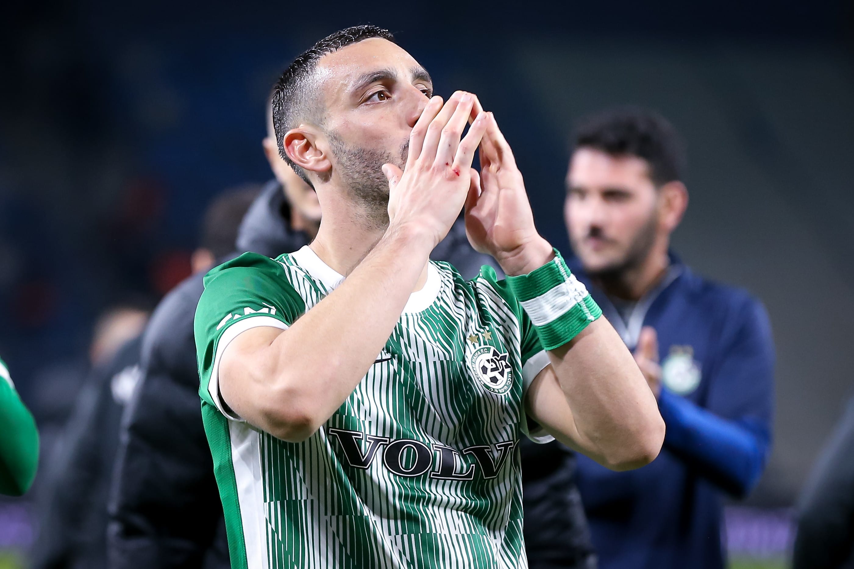 Maccabi Haifa player Neta Lavi says goodbye to the crowd