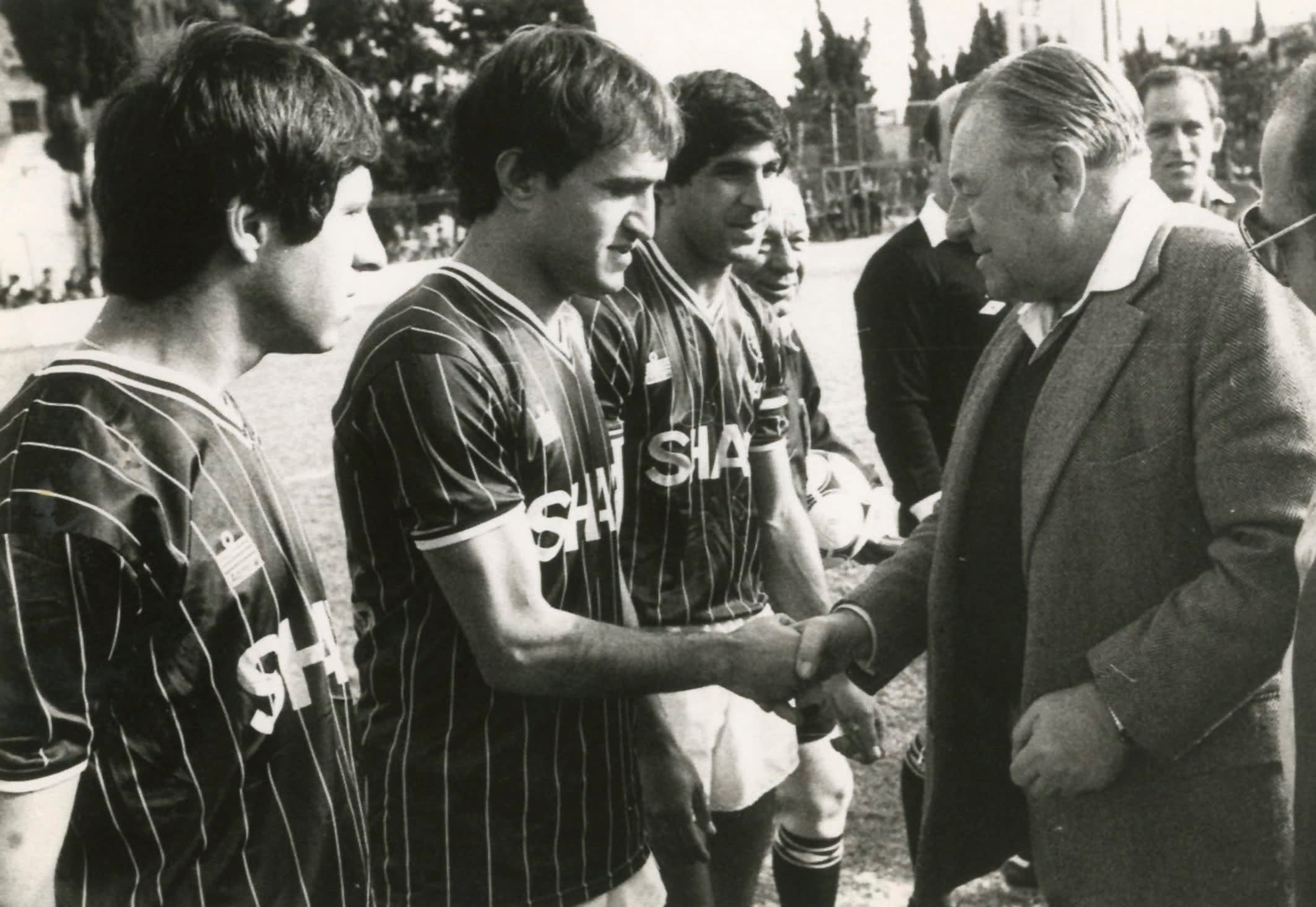 דני נוימן, אורי מלמיליאן וחנן אזולאי עם טדי קולק