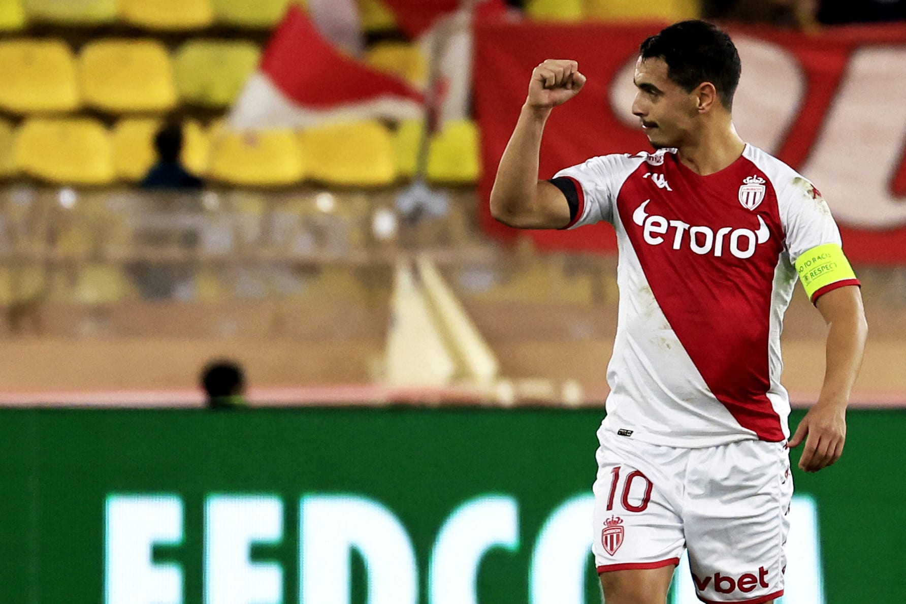 וויסאם בן ידר שחקן מונאקו חוגג שער