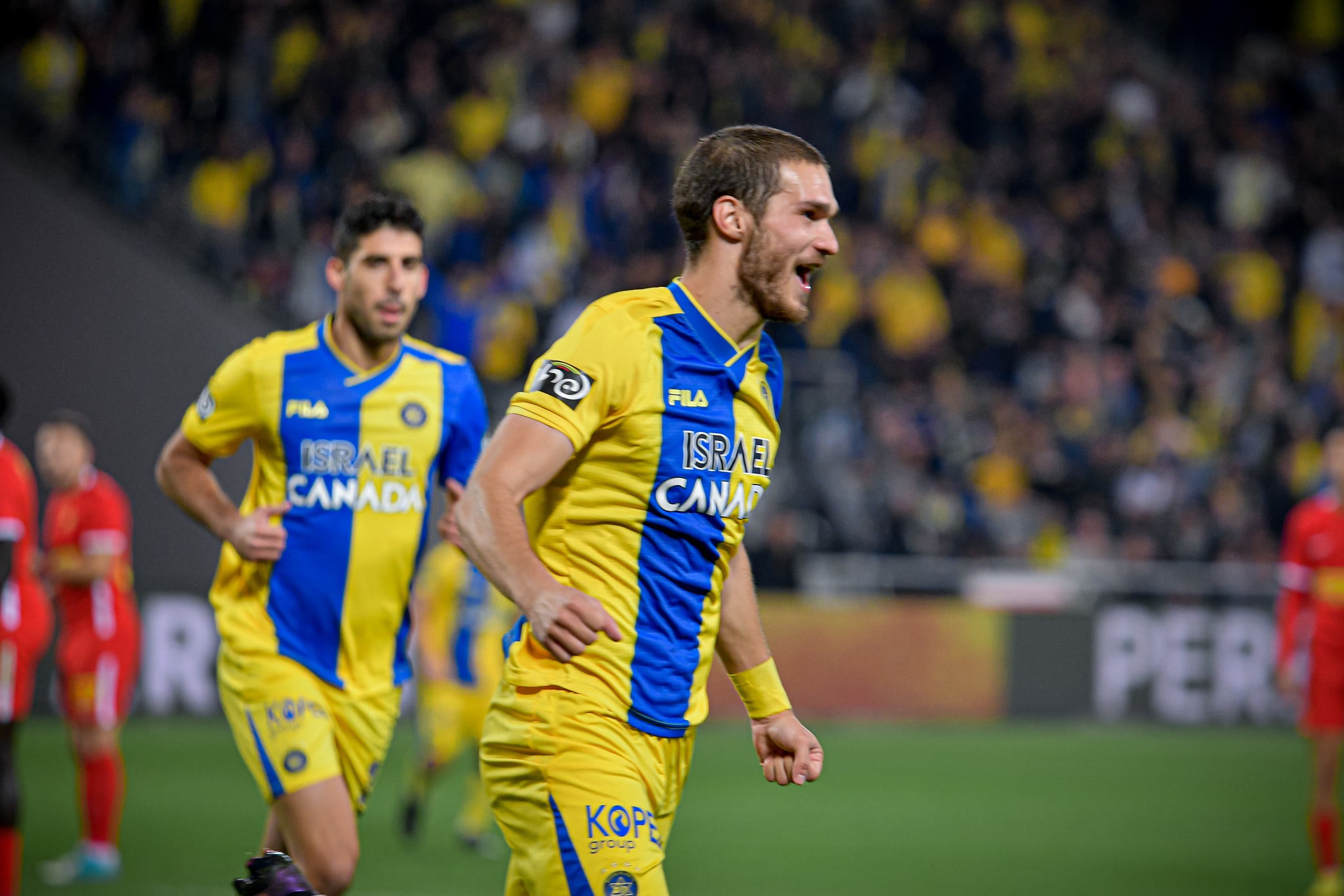 ג'ורג'ה יובאנוביץ' שחקן מכבי תל אביב חוגג שער