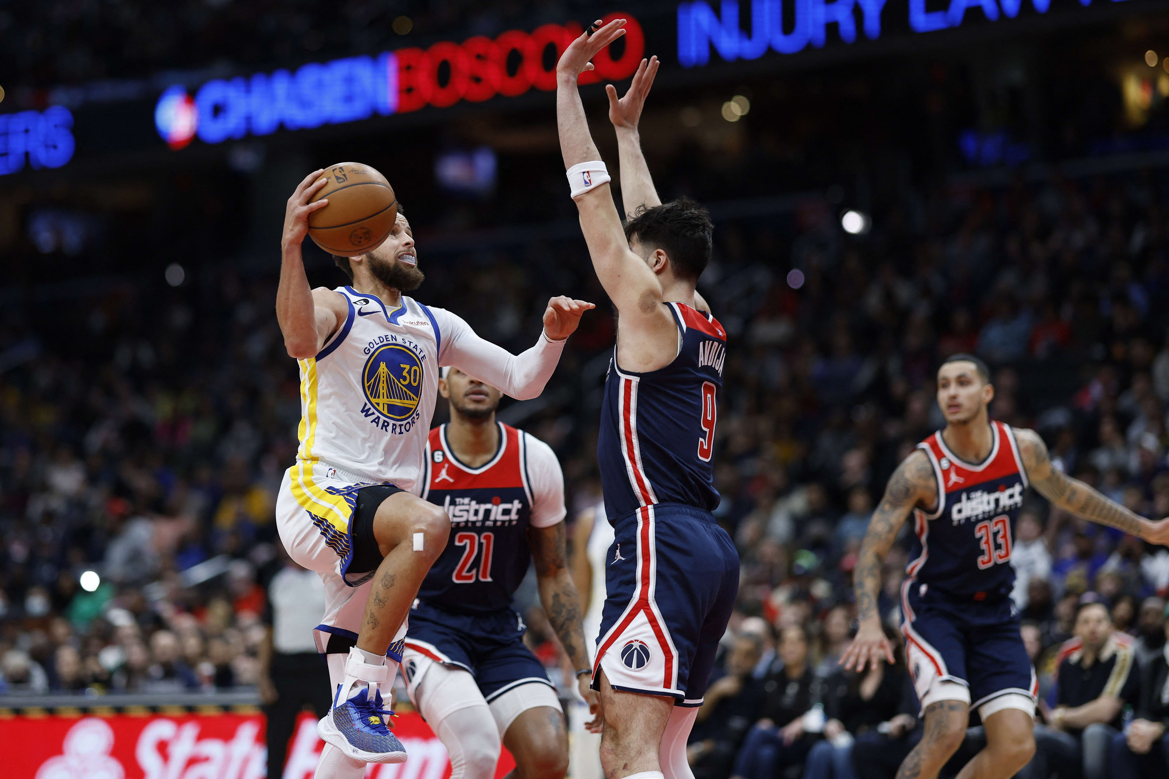 סטפן קרי, גולדן סטייט ווריירס, מול דני אבדיה, וושינגטון וויזארדס