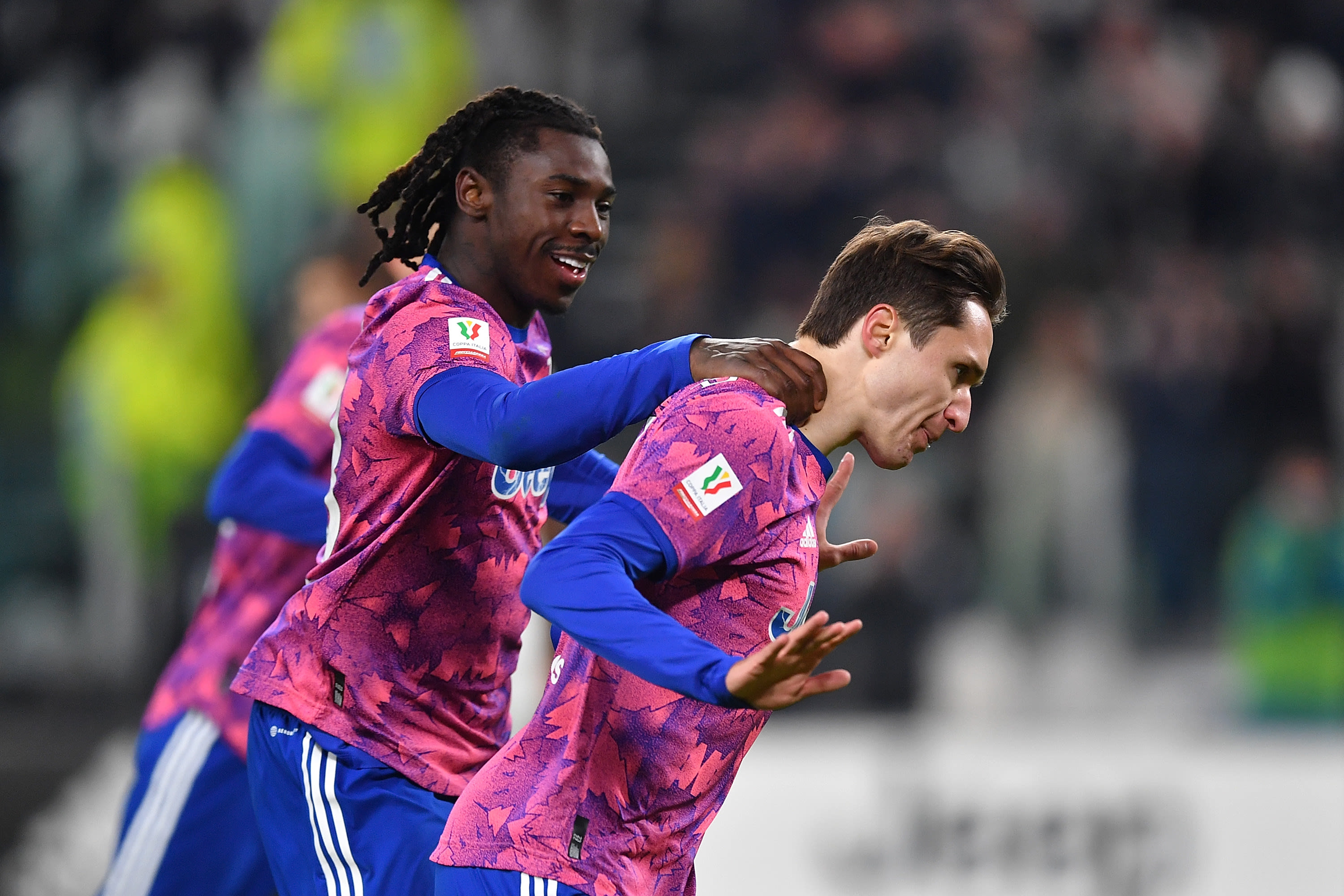 פדריקו קייזה עם מואיז קן שחקני יובנטוס