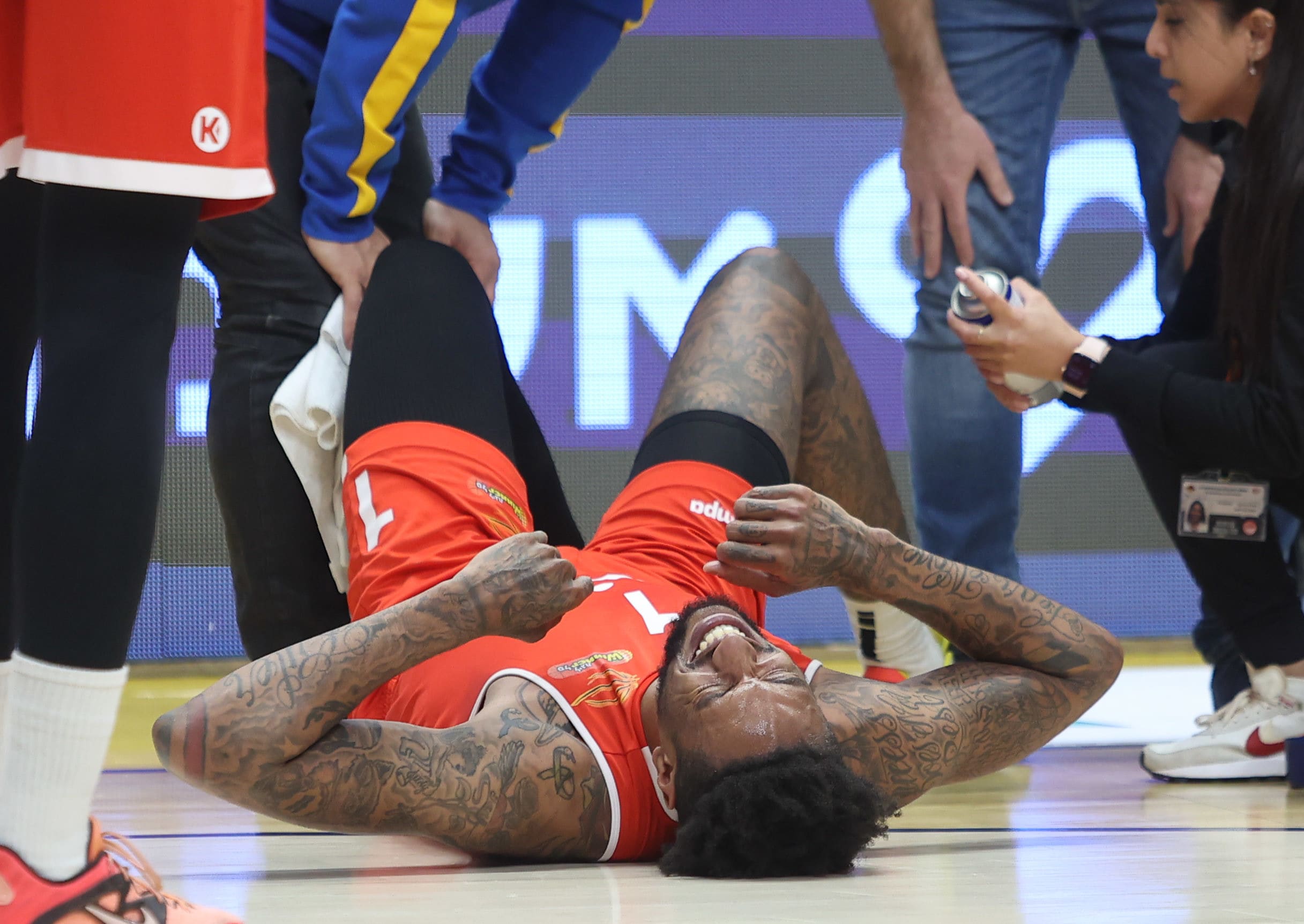 שחקן הפועל באר שבע גרג וויטינגטון פצוע