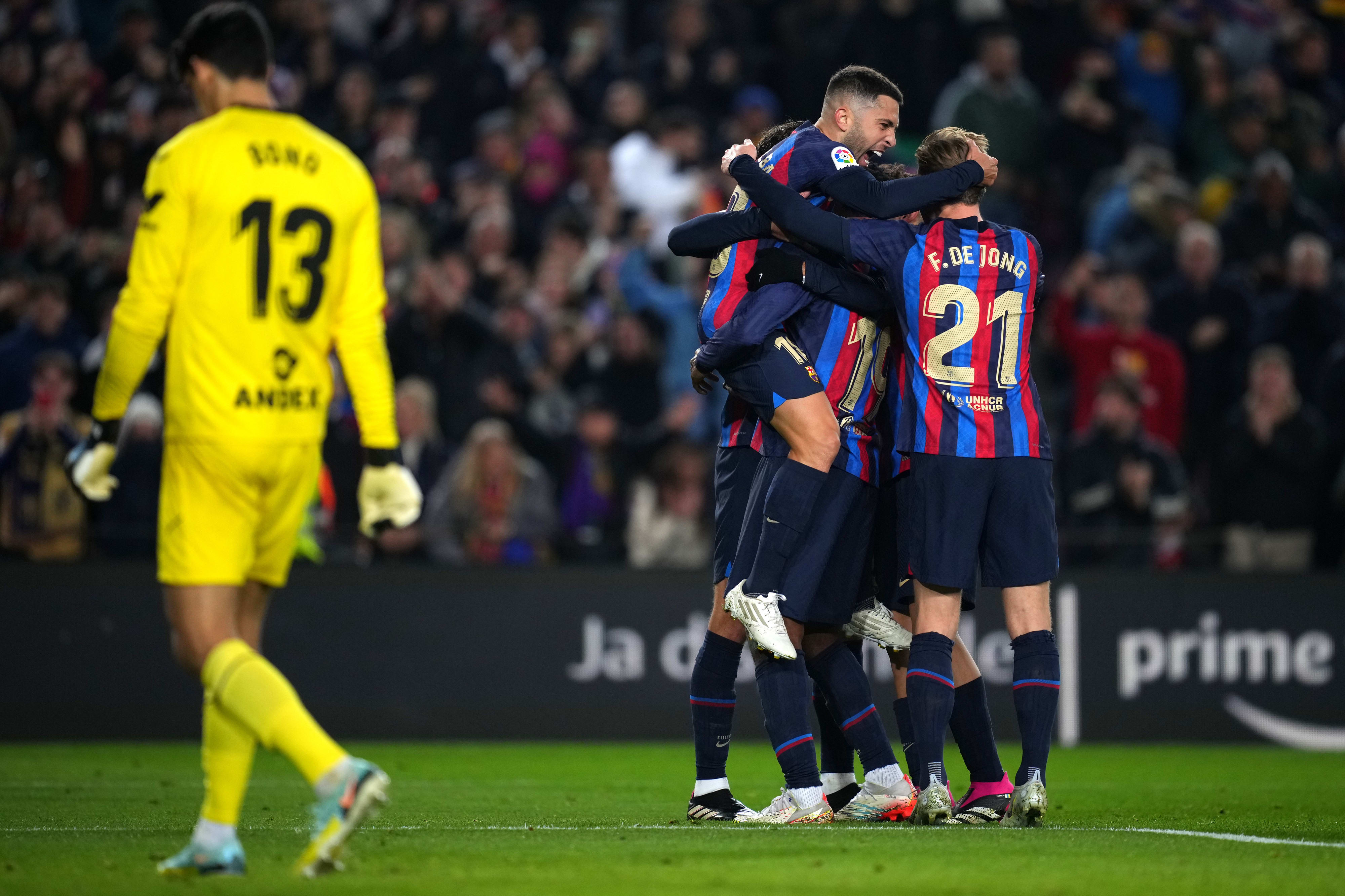 שחקני ברצלונה חוגגים