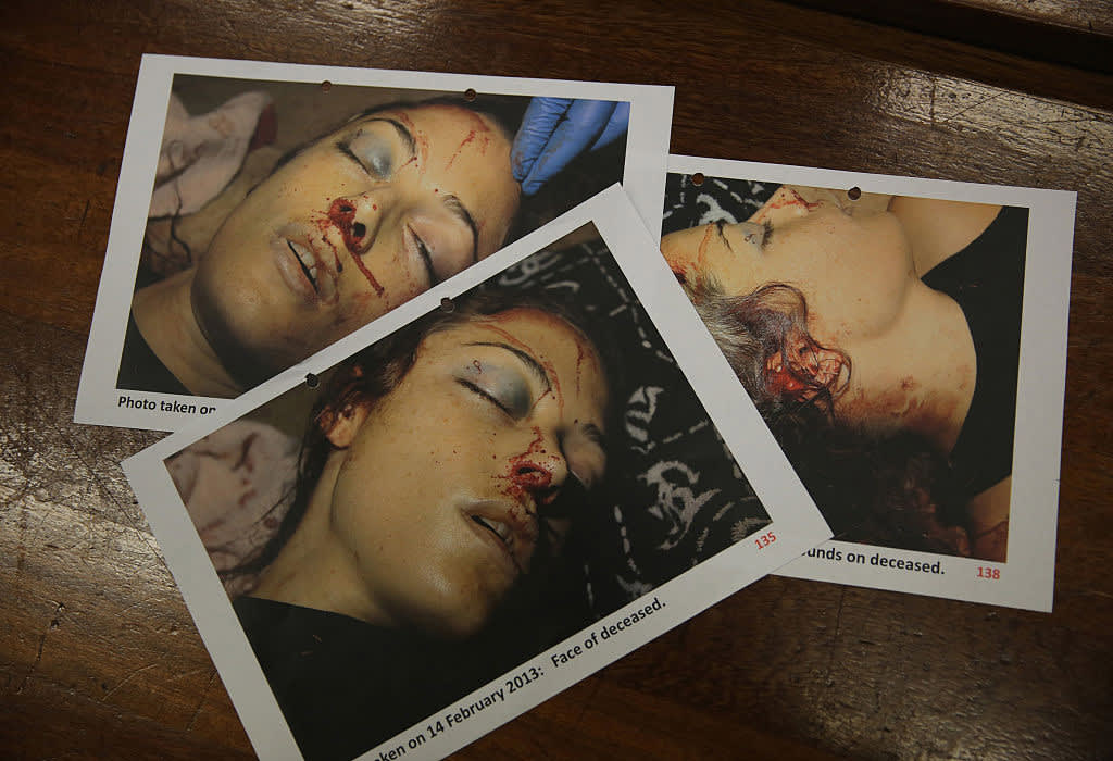 התמונות של הגופה של ריבה סטינקאמפ, בת זוגו של אוסקר פיסטוריוס