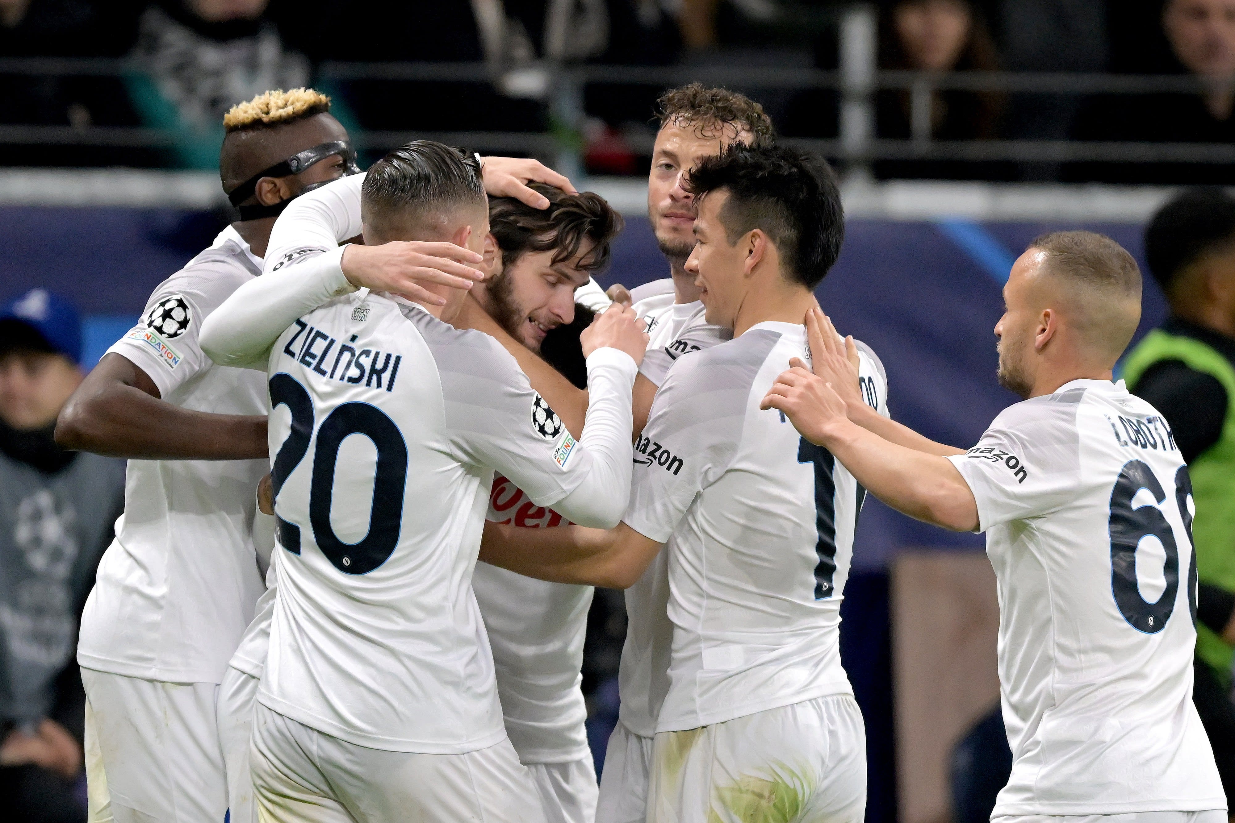 שחקני נאפולי חוגגים