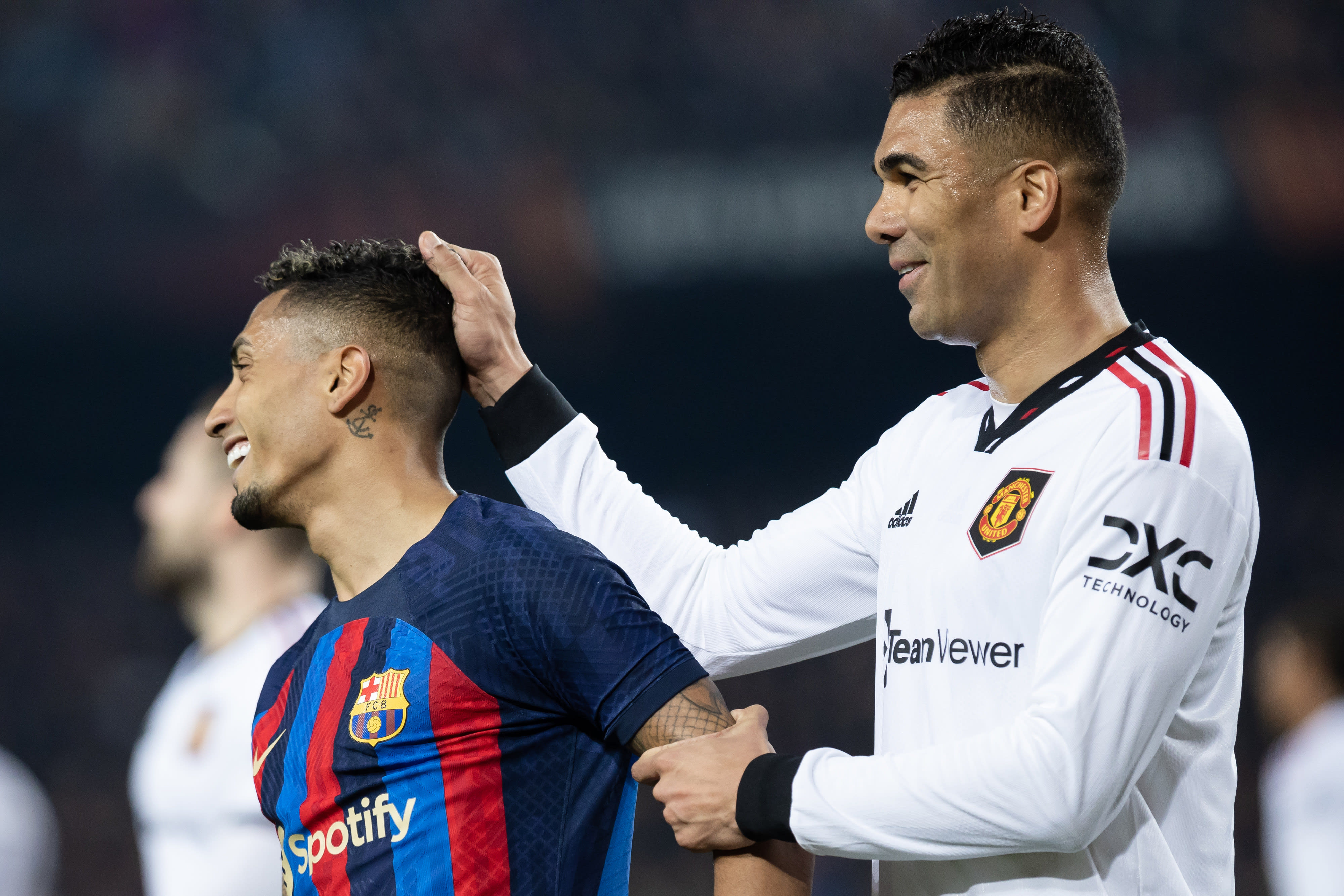 קאסמירו, ראפיניה, ברצלונה נגד מנצ'סטר יונייטד