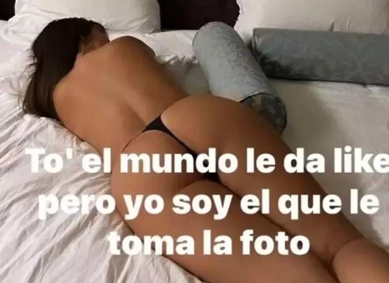 חוטיני בלבד. התמונה שאיקרדי העלה ומיהר להסיר