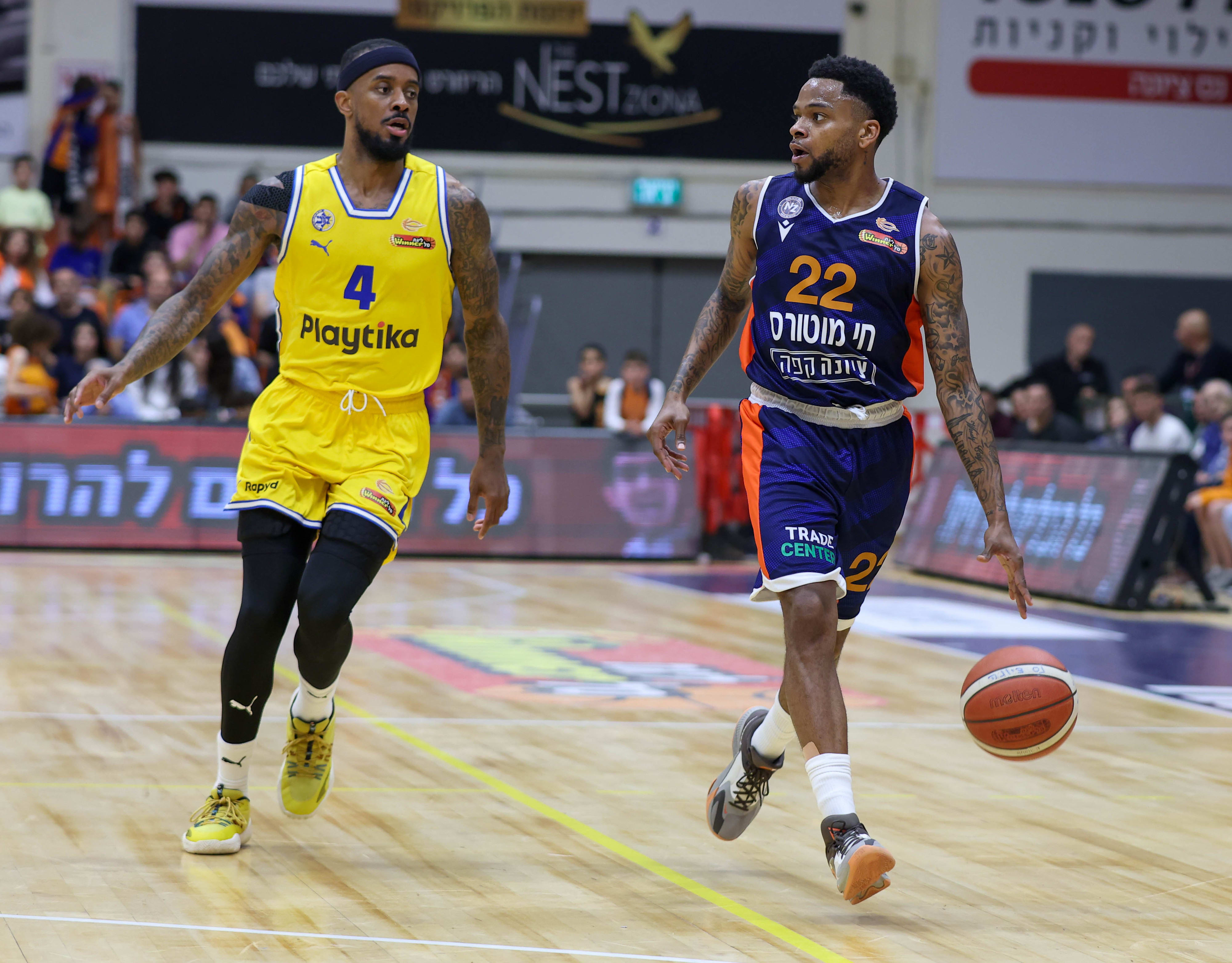 די ג'יי קופר, עירוני נס ציונה, מול לורנזו בראון, מכבי תל אביב