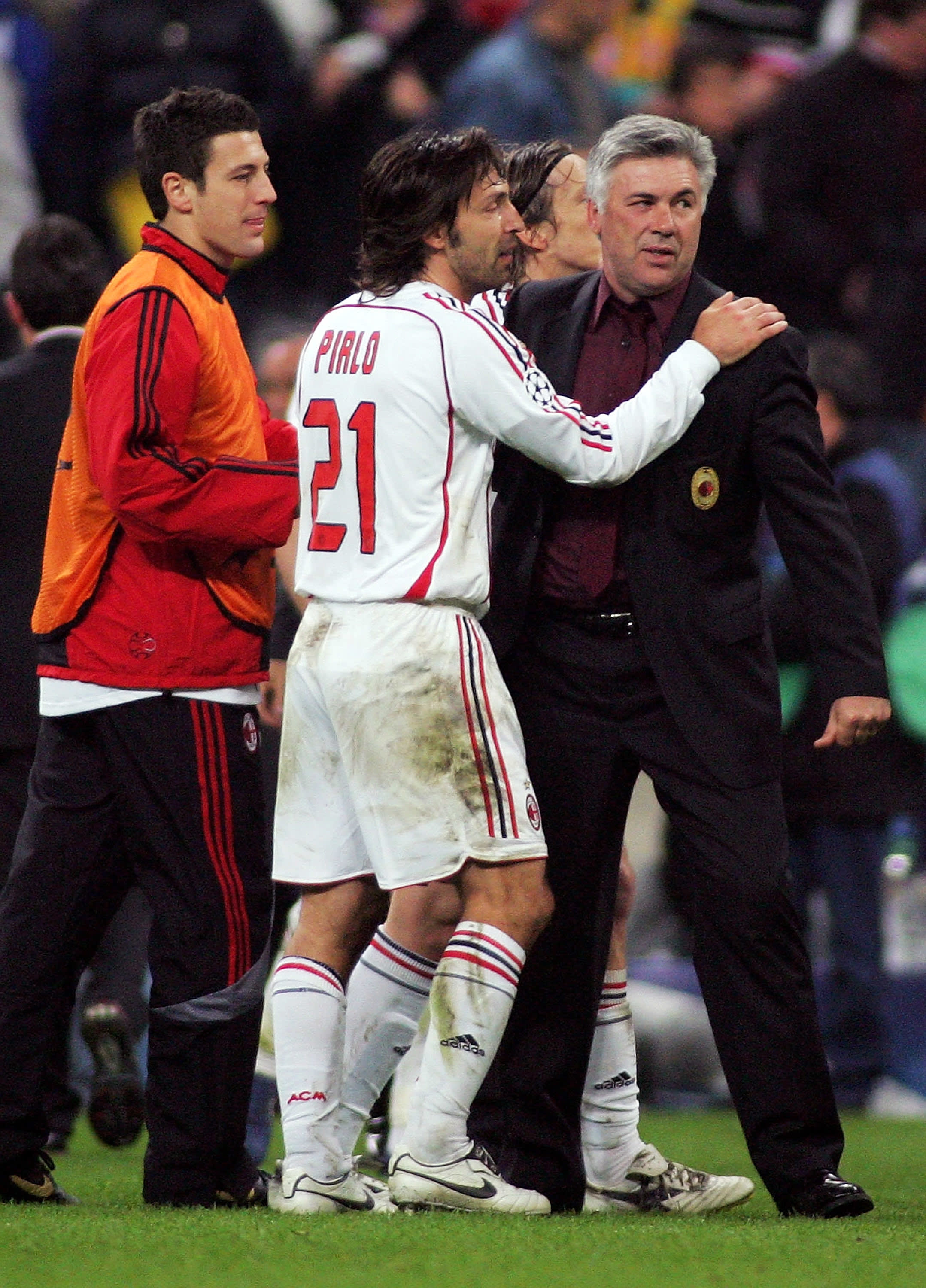 קרלו אנצ'לוטי עם אנדראה פירלו ב-2007