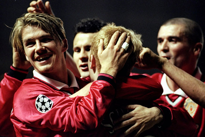 David Beckham, Ryan Giggs, Paul Scholes, Roy Keane, Manchester United, 1999
