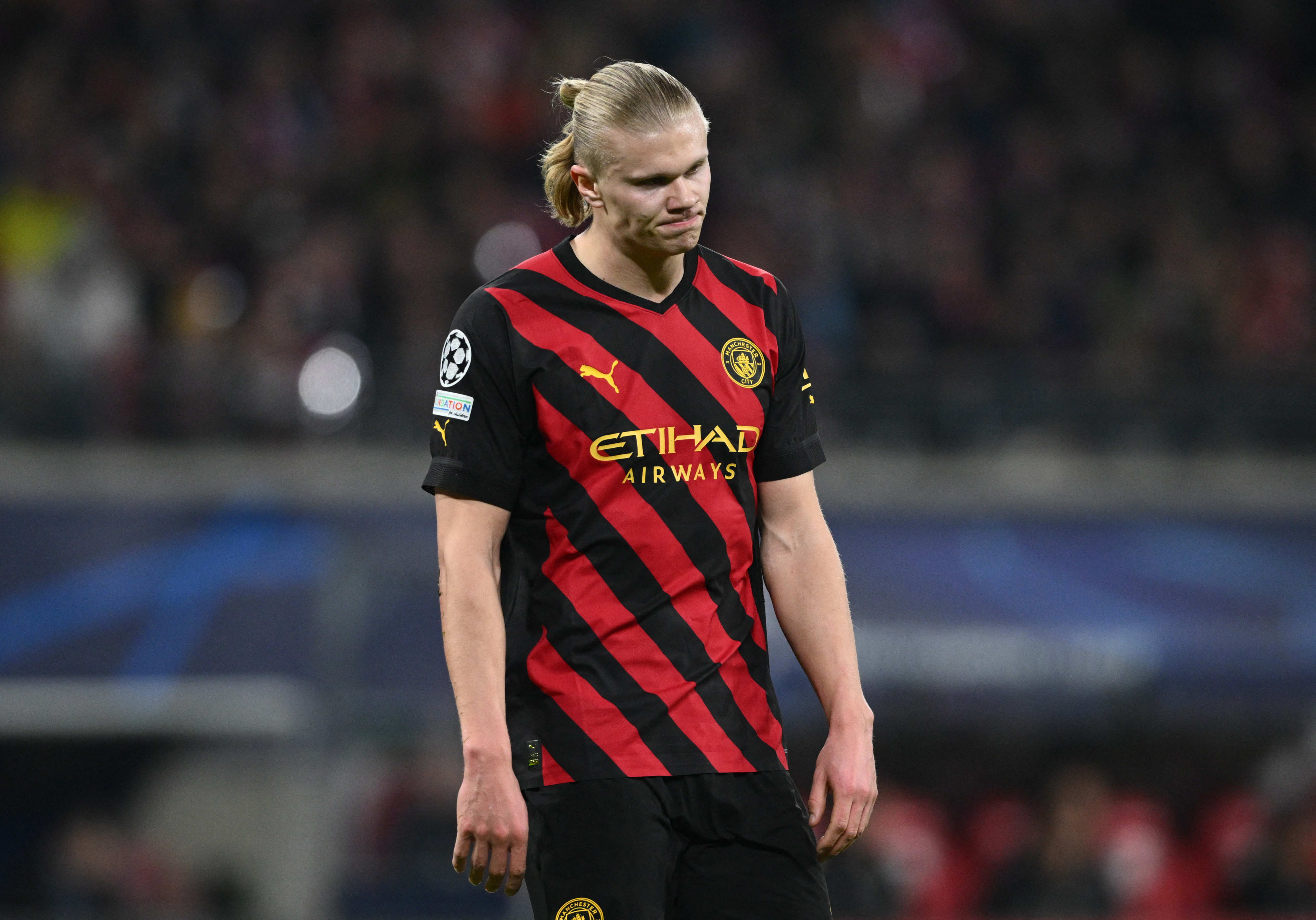 ארלינג הולאנד שחקן מנצ'סטר סיטי מאוכזב