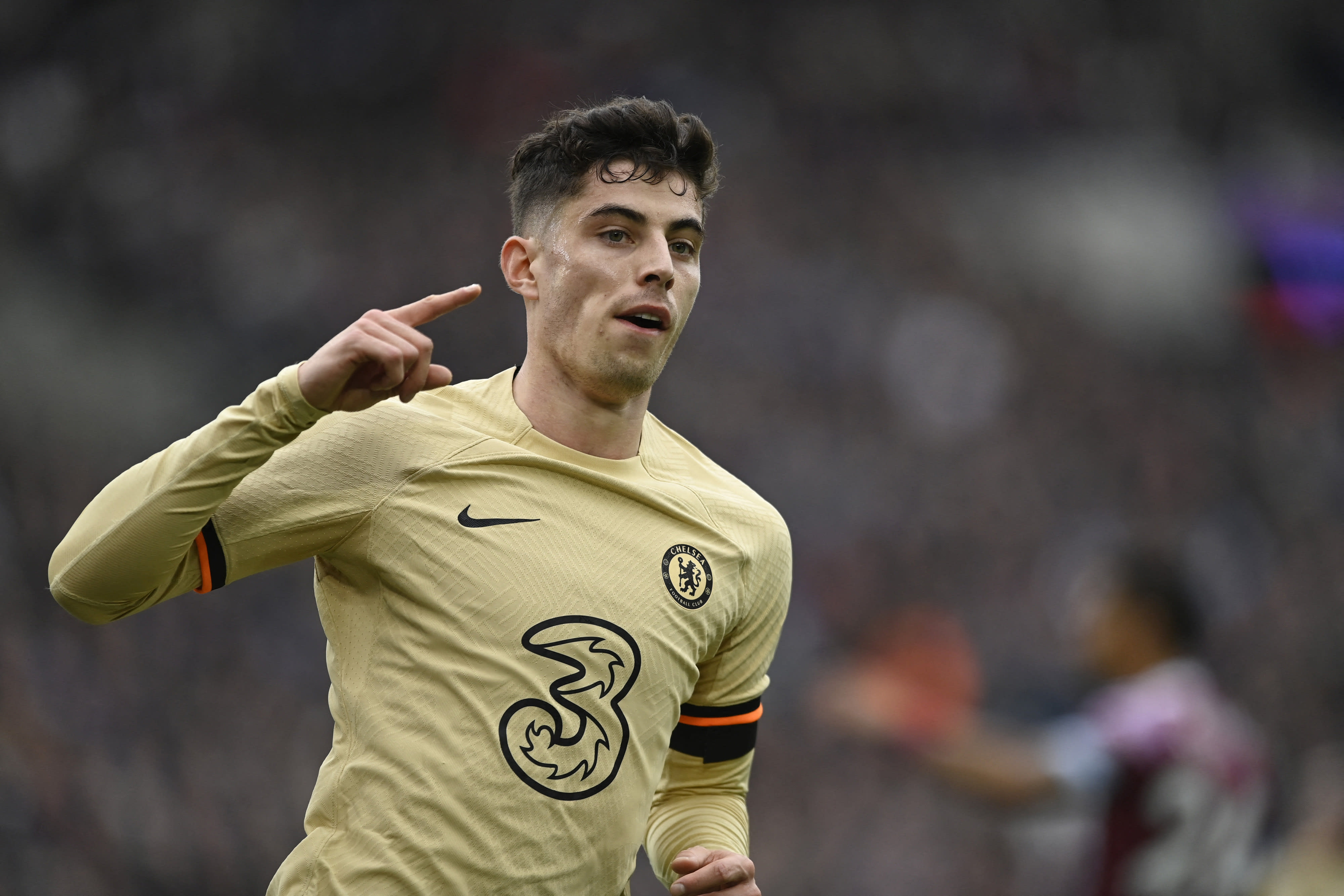 קאי האברץ שחקן צ'לסי חוגג שער שנפסל