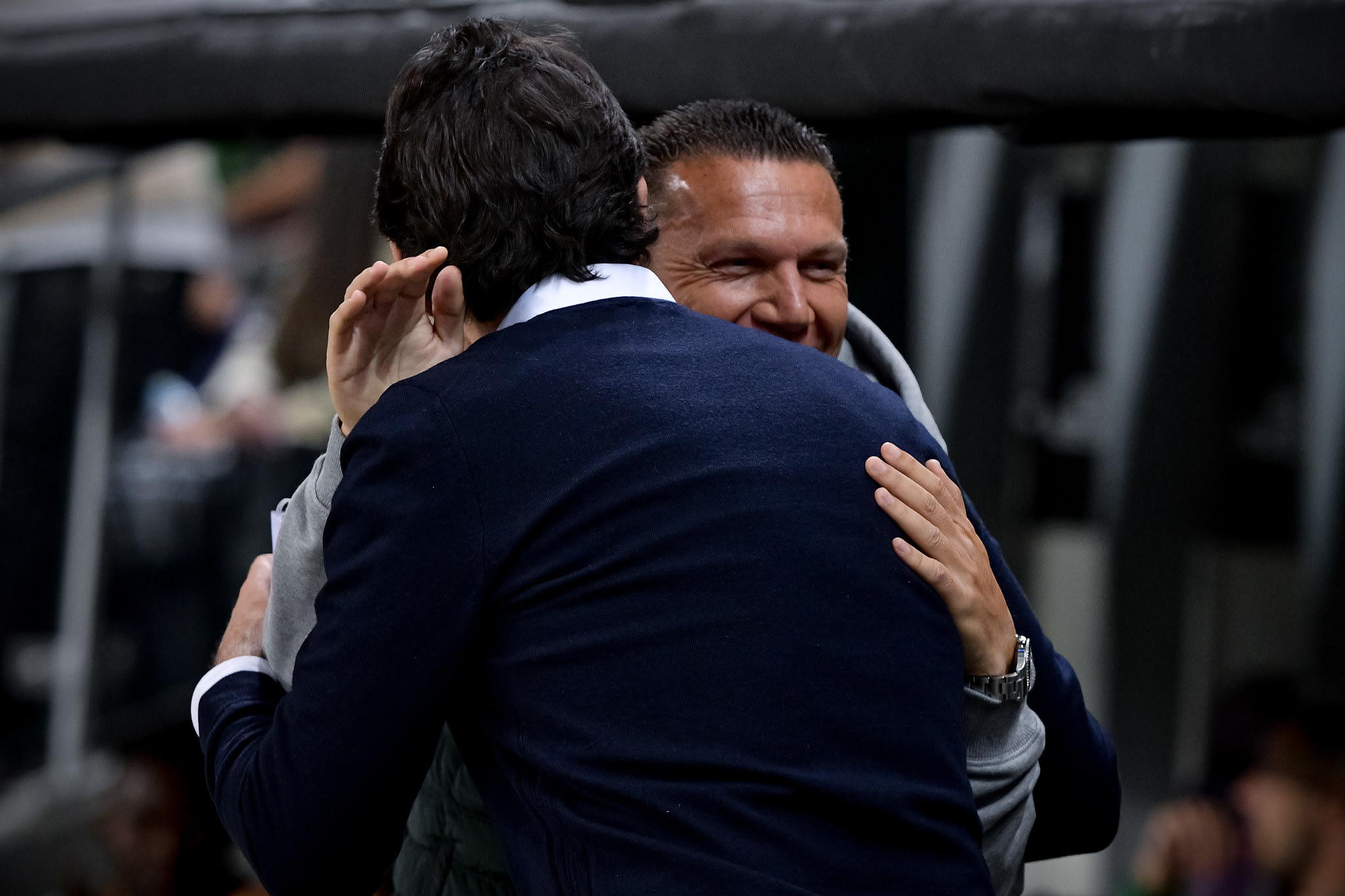 מאמן מכבי חיפה ברק בכר, עם מאמן מכבי תל אביב אייטור קראנקה