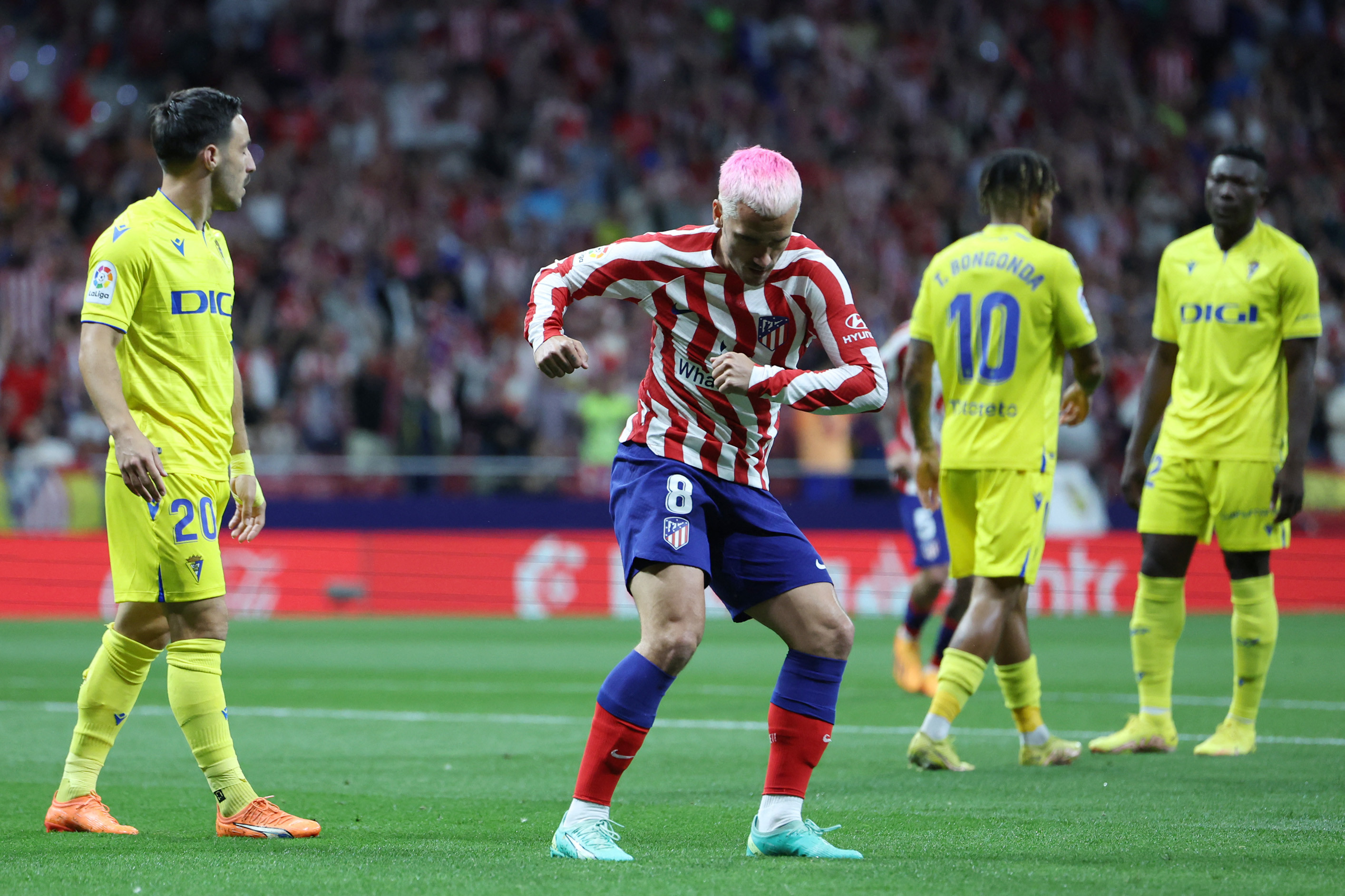 שחקן אתלטיקו מדריד אנטואן גריזמן חוגג