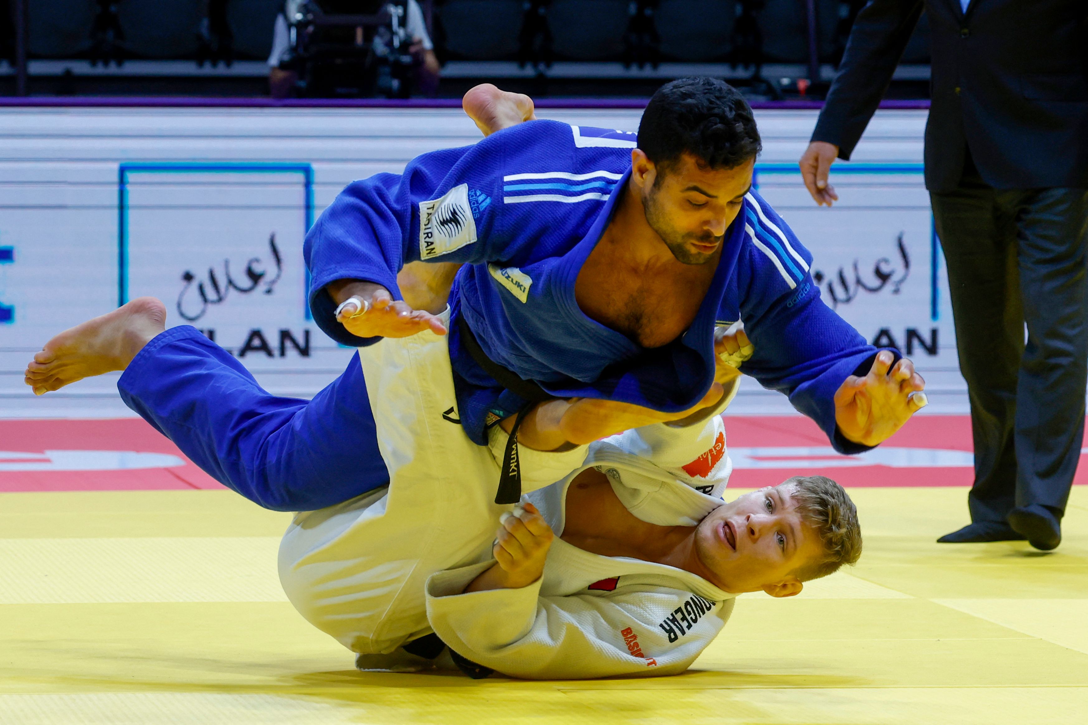 הג'ודוקא הישראלי שגיא מוקי בקרב מול הג'ודוקא הבלי מתיאס קאסה