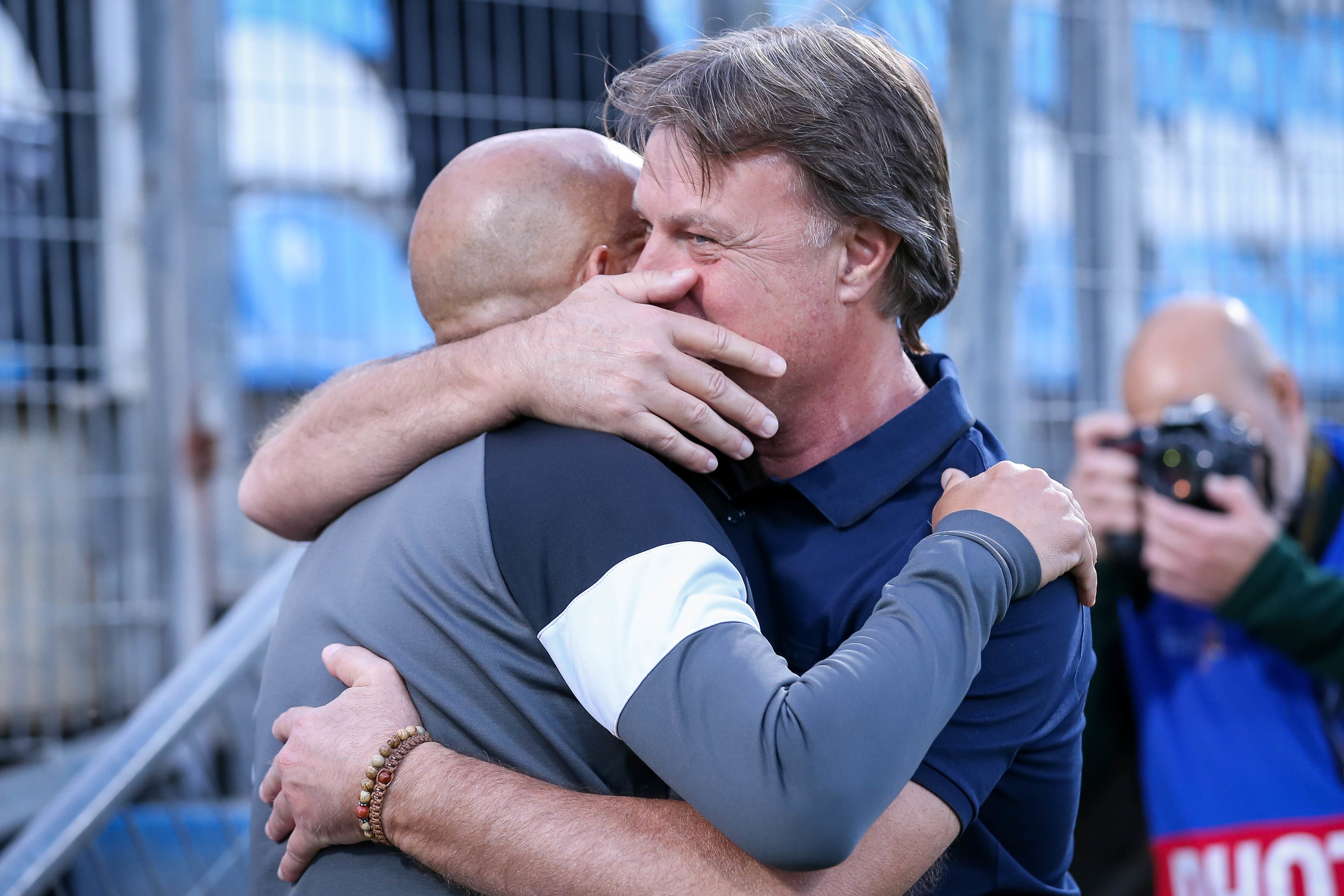 סלובודן דראפיץ' מאמן עירוני קרית שמונה עם יוסי אבוקסיס מאמן בית