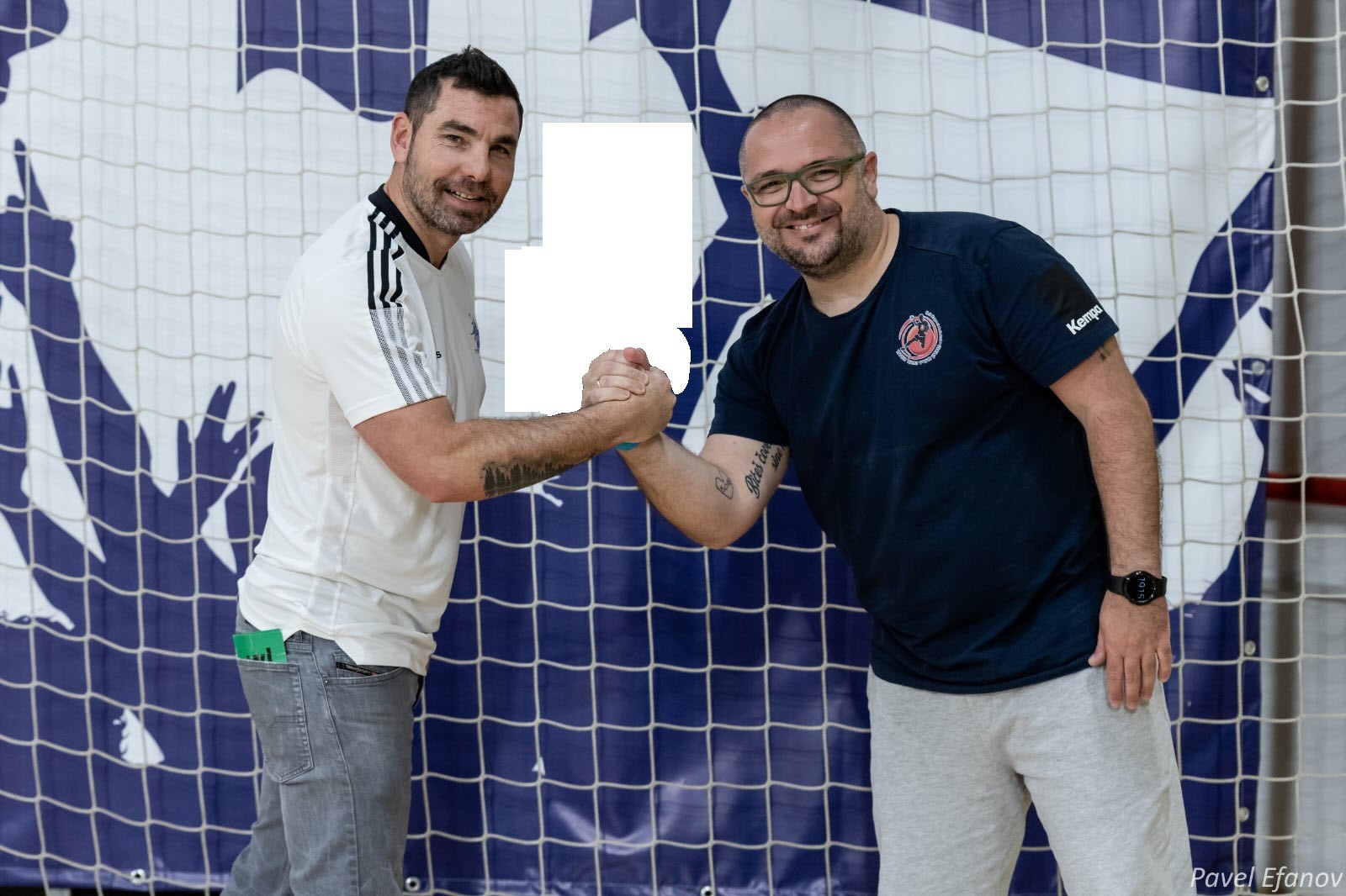 אנדראה ווקוייביץ' מאמן הפועל אשדוד לצד ג'ו מתתיה מאמן מכבי ראשון לציון כדוריד