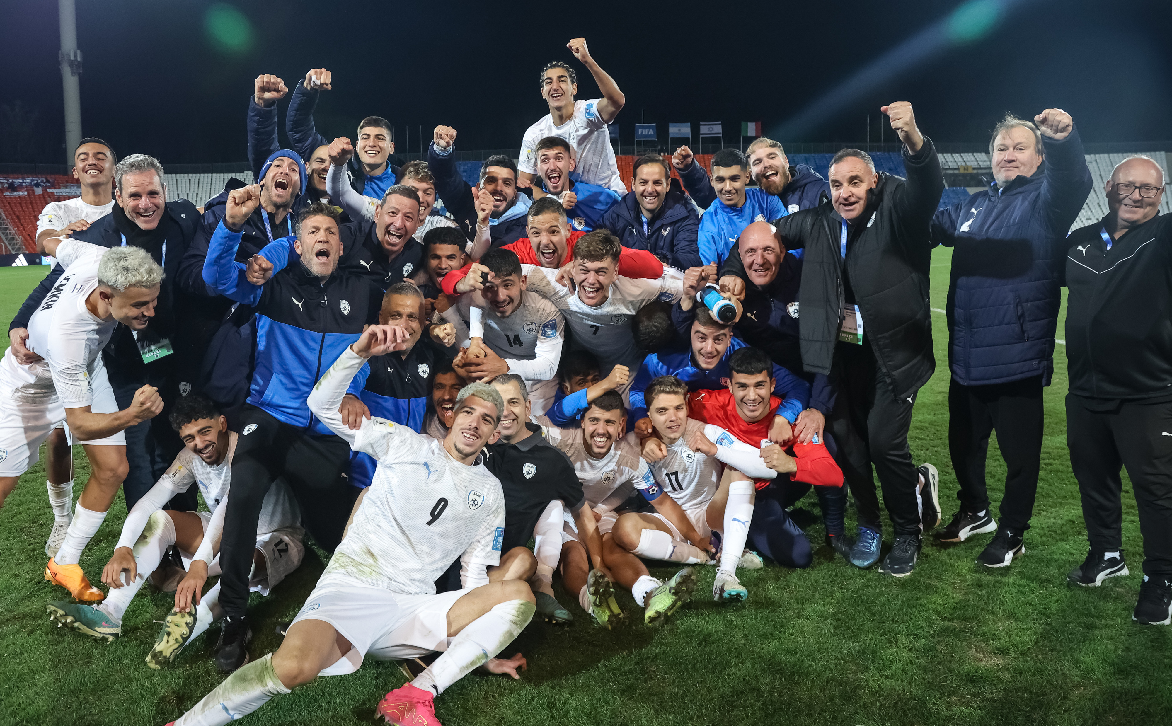 נבחרת הנוער של ישראל חוגגת העפלה אל שמינית גמר המונדיאליטו