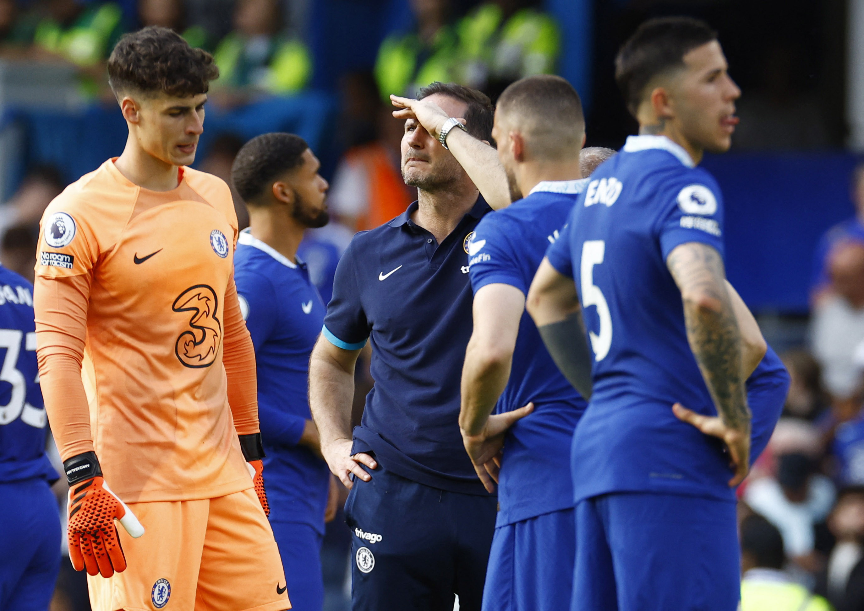 פרנק למפארד במשחקו האחרון כמאמן צ'לסי