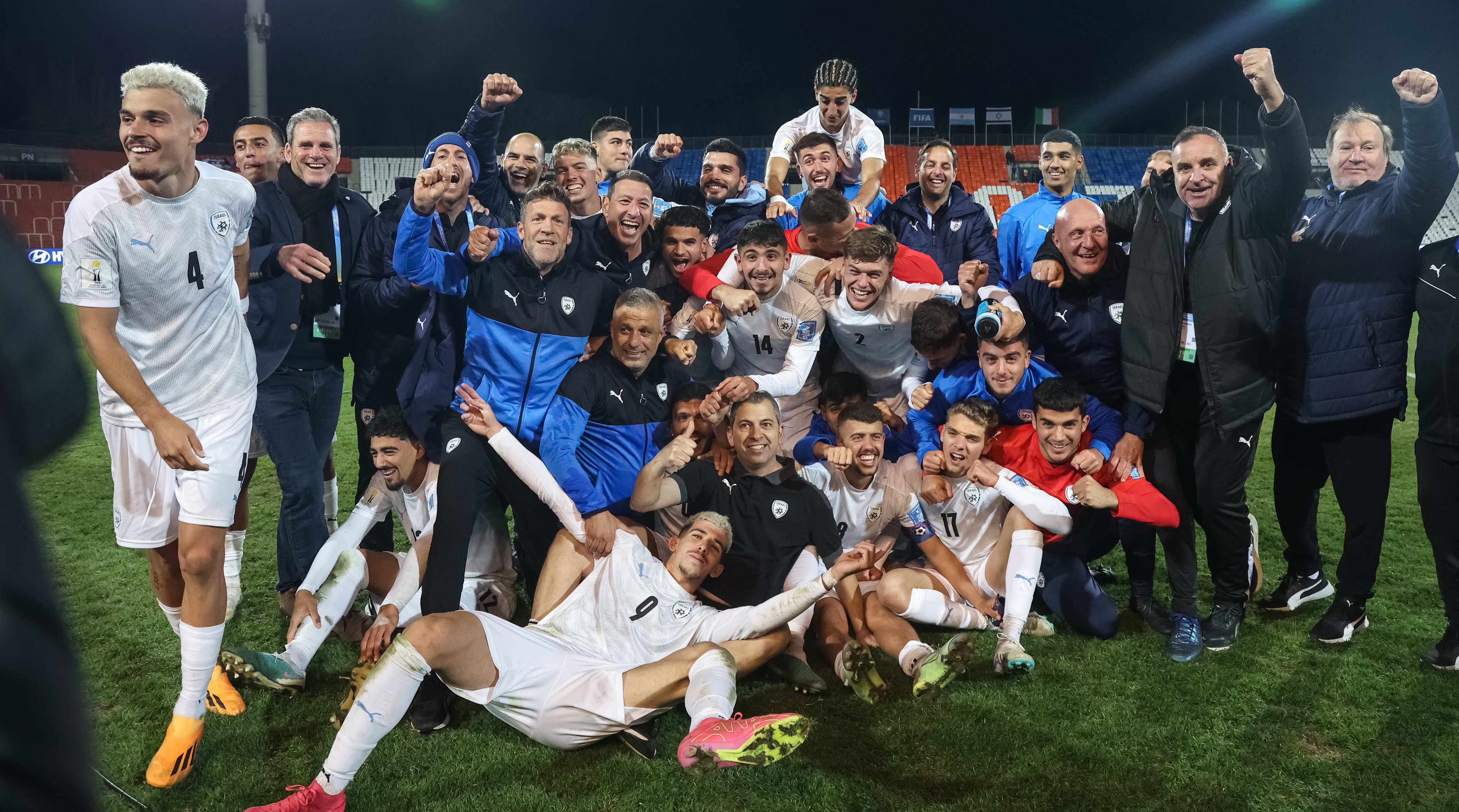 נבחרת הנוער של ישראל חוגגת העפלה אל שמינית גמר המונדיאליטו