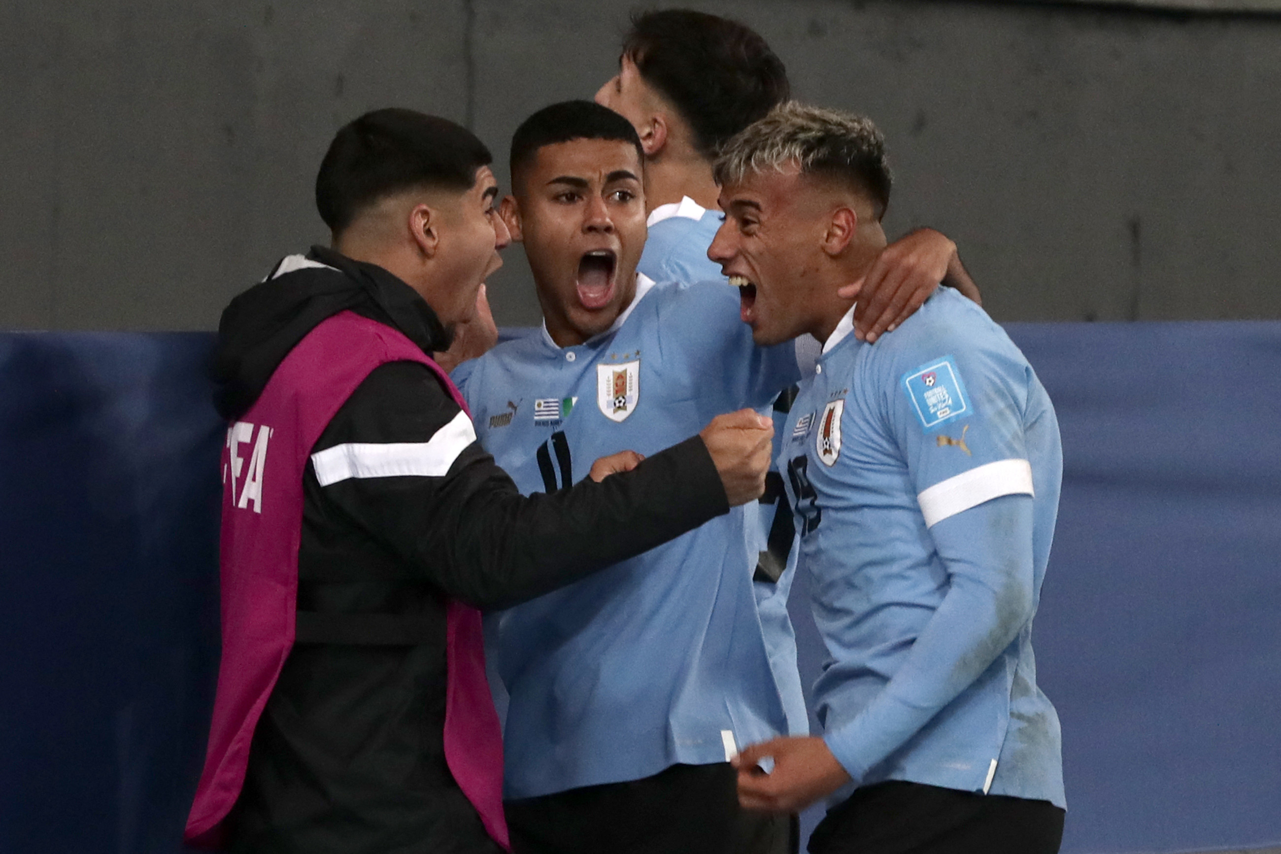 שחקני נבחרת אורוגוואי עד גיל 20 חוגגים