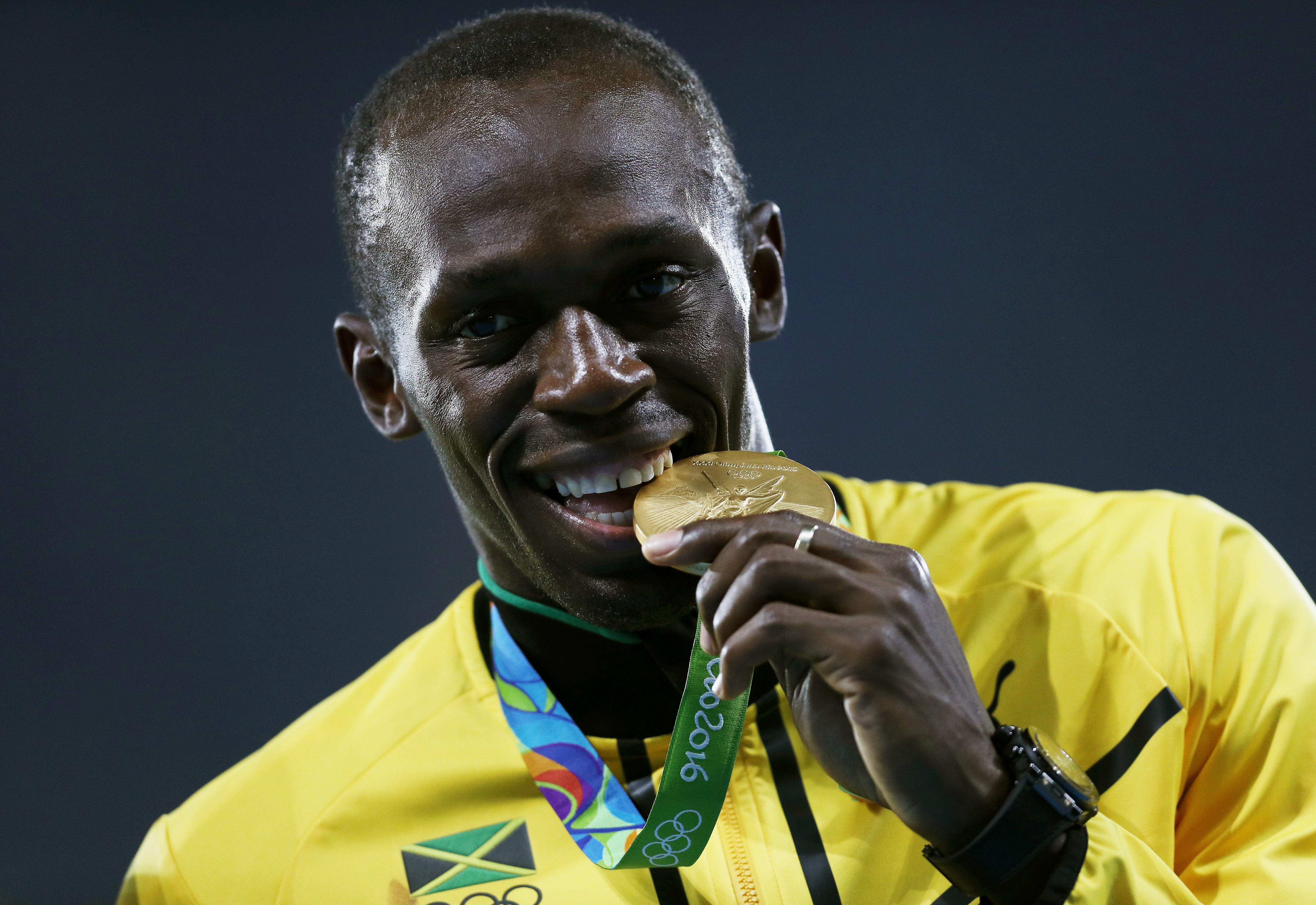 יוסיין בולט זוכה במדליית זהב באולימפיאדת ריו 2016