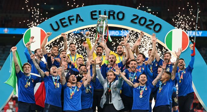 נבחרת איטליה חוגגת זכייה באליפות אירופה, יורו 2020