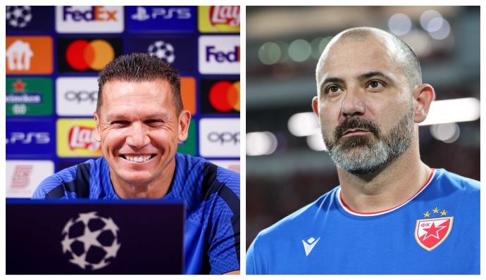 ברק בכר מאמן מכבי חיפה. דיאן סטנקוביץ' מאמן הכוכב האדום בלגרד לשעבר