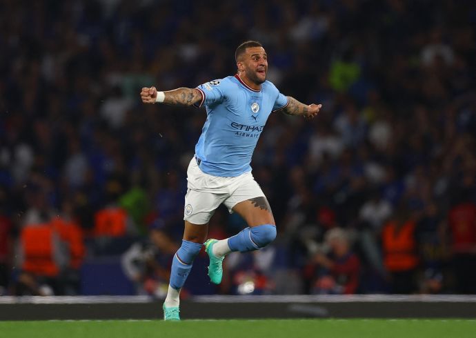 שחקן מנצ'סטר סיטי, קייל ווקר. גמר ליגת האלופות 2023