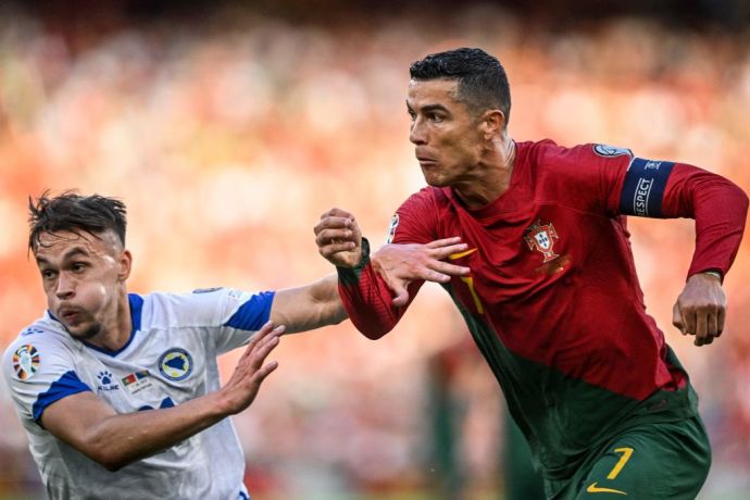 כריסטיאנו רונאלדו נבחרת פורטוגל מול בוסניה