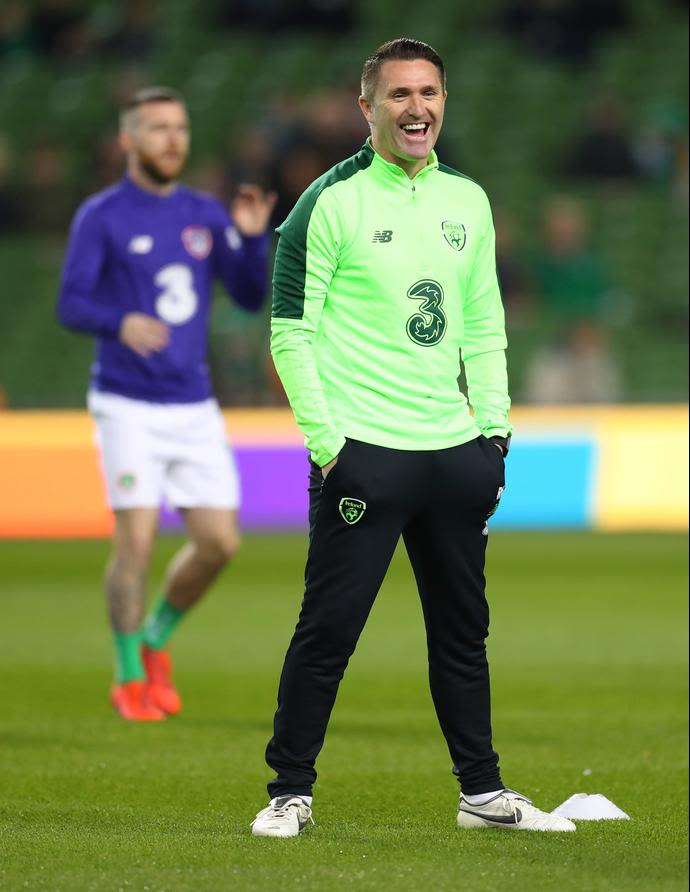 רובי קין בימיו כעוזר מאמן נבחרת אירלנד