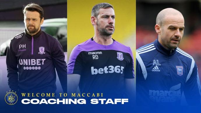 רורי דלאפ, אנדי לידל, ופיליפ האדסון, הצוות של רובי קין במכבי תל אביב