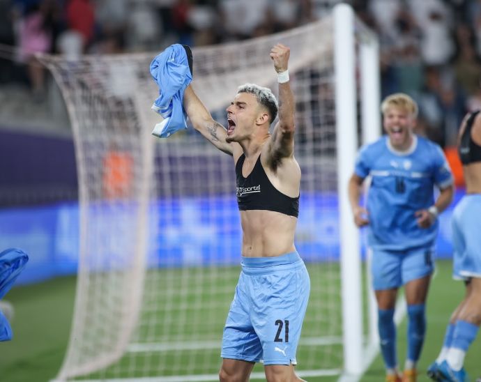 סתיו למקין, שחקן הנבחרת הצעירה חוגג עלייה לחצי גמר אליפות אירופה 2023