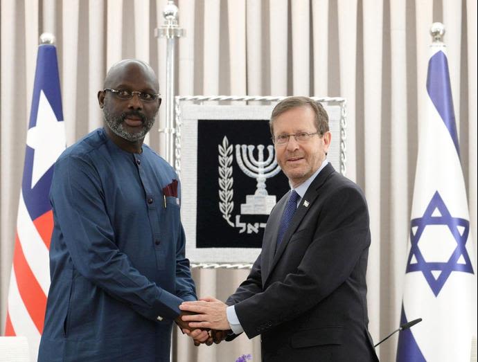 נשיא ישראל, יצחק הרצוג, עם נשיא ליבריה, ג'ורג' וואה