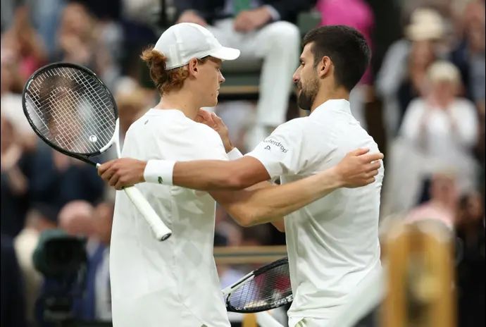 נובאק דג'וקוביץ' לצד יאניק זינר