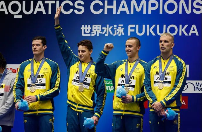 נבחרת השליחים של אוסטרליה, אליפות העולם בשחייה