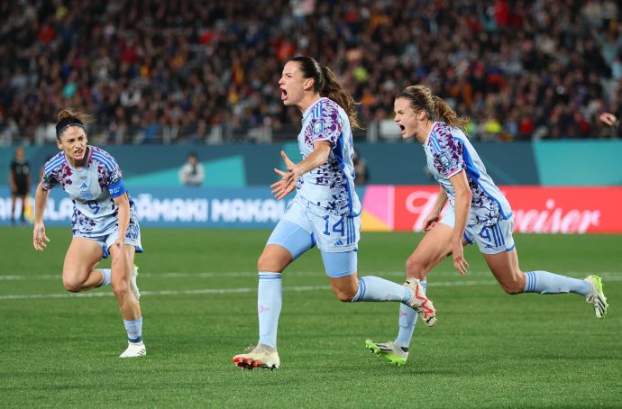 לאיה קודינה, שחקנית נבחרת ספרד נשים חוגגת